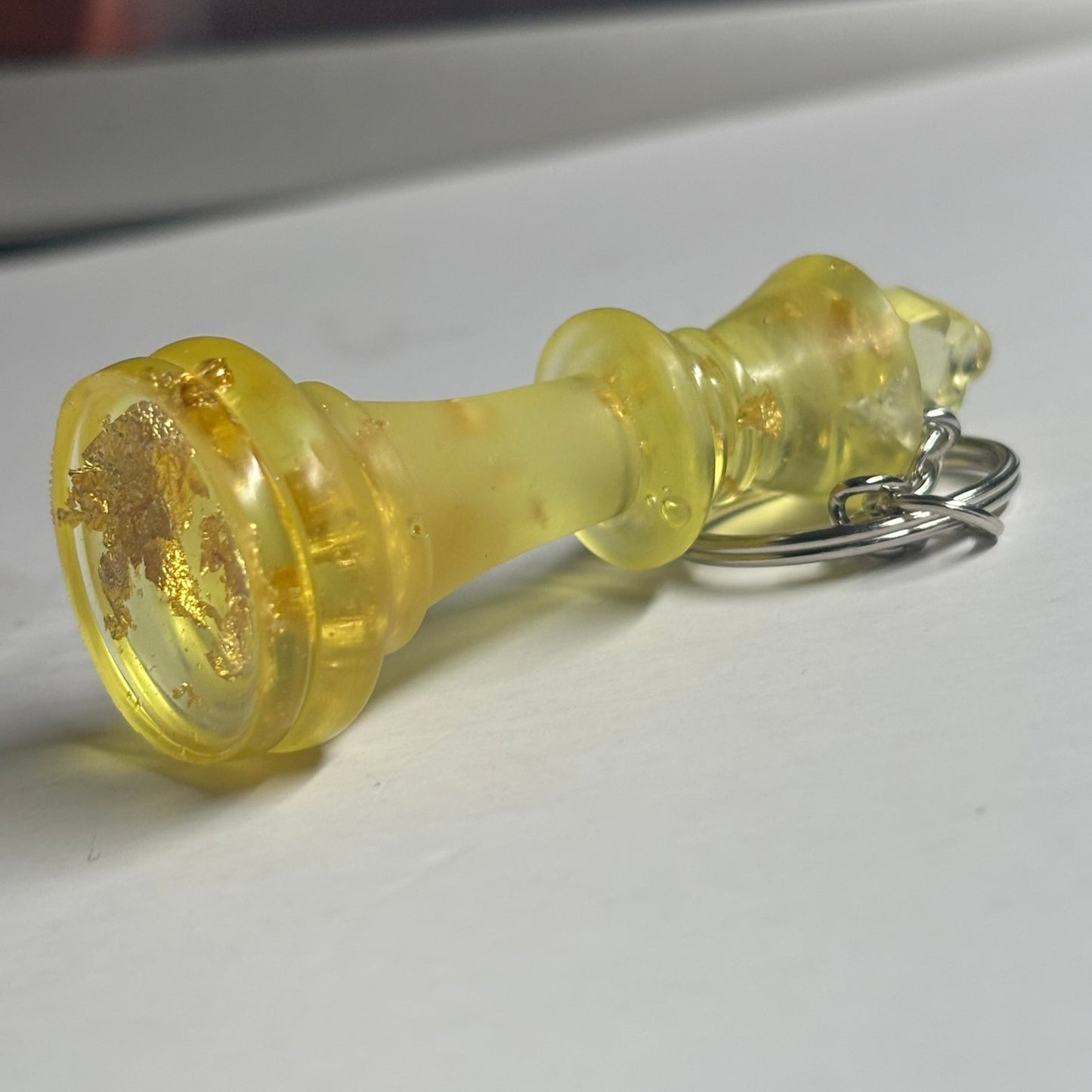 Yellow Crystal King - Handmade Resin Keychain