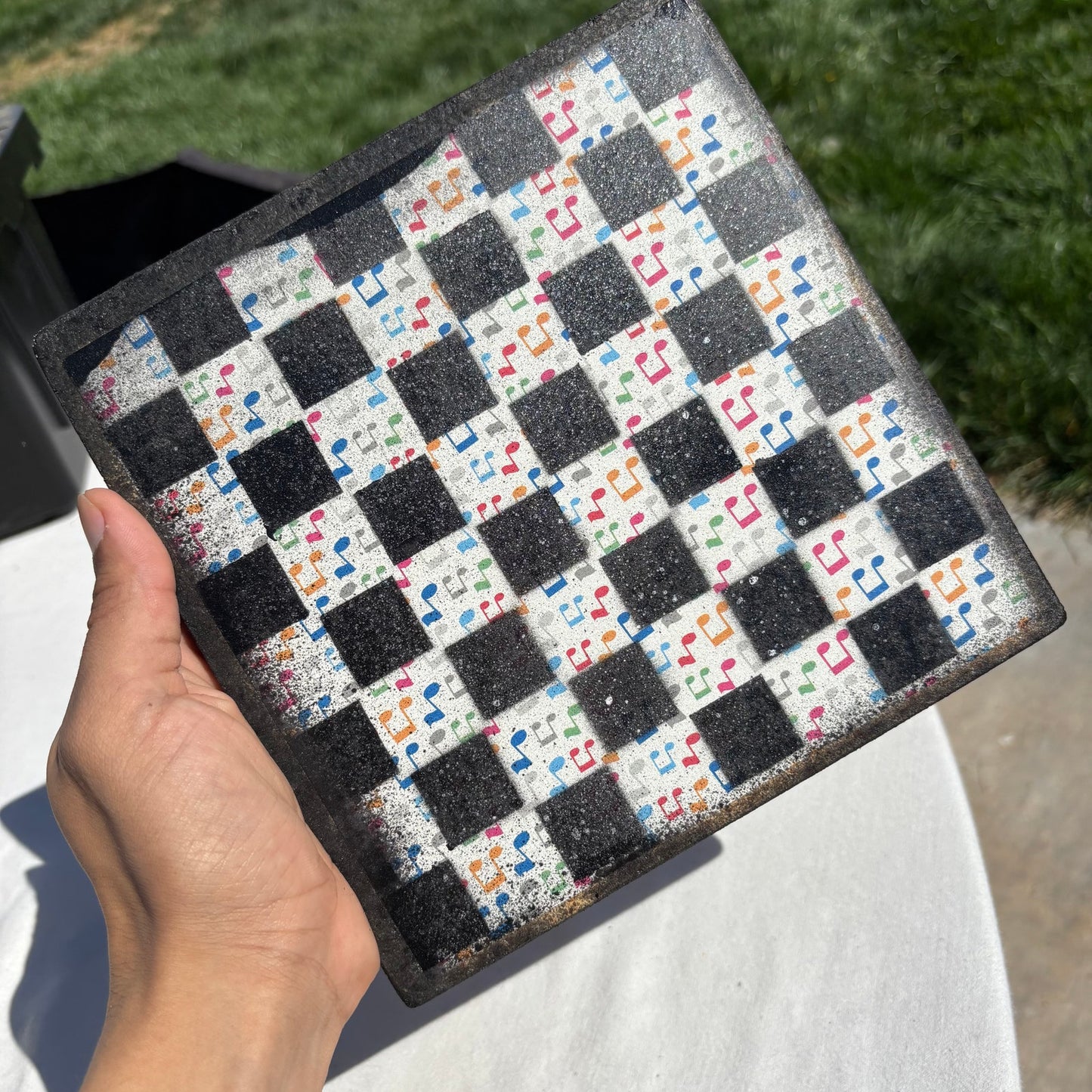 Colorful Music - Scrapbook Chess Set