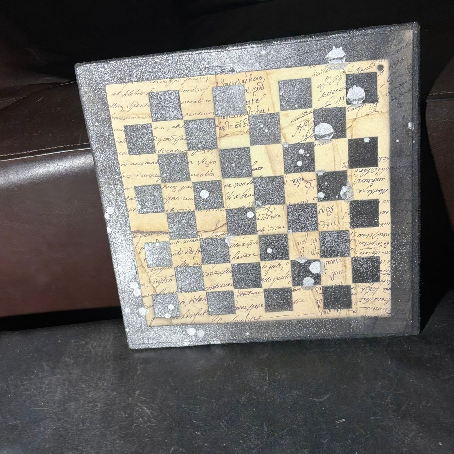 Vintage Writings - Scrapbook Chess Board