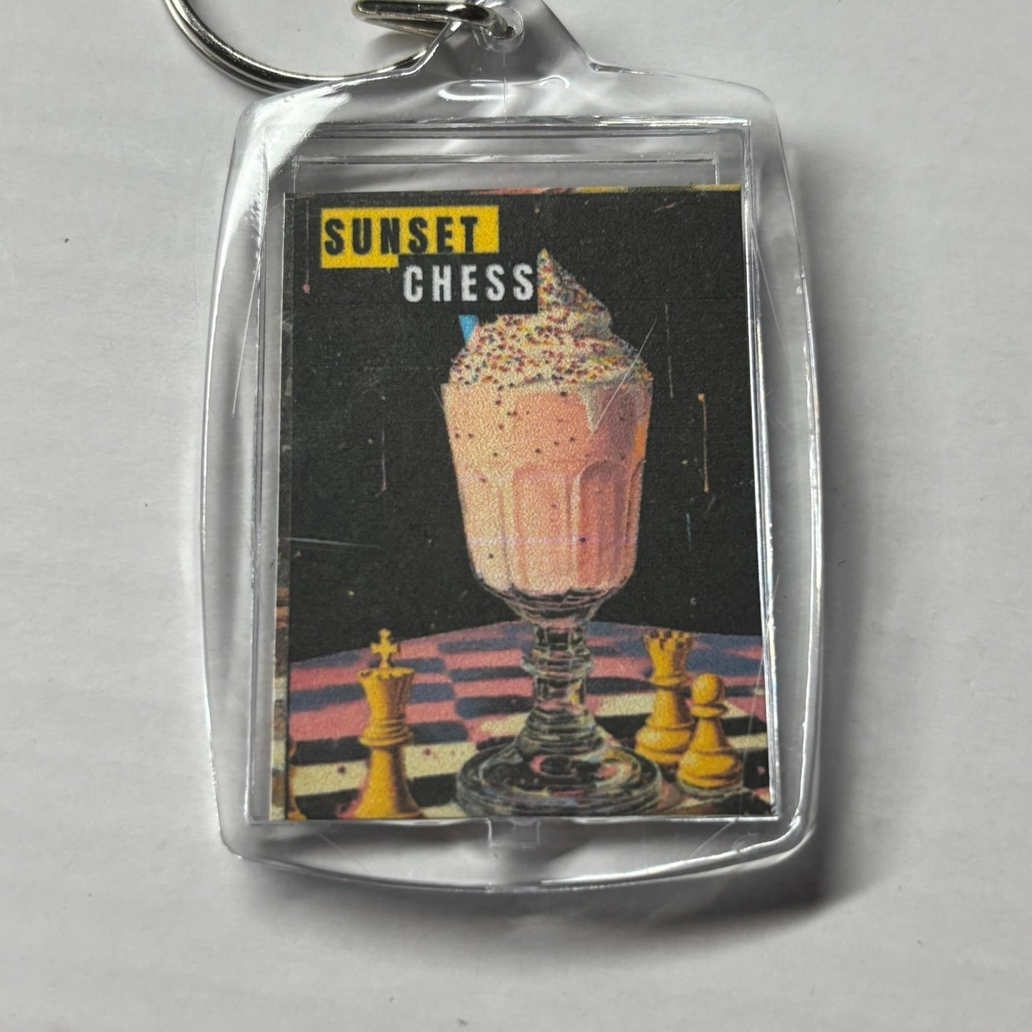 Strawberry Milkshake - Chess  Photo Keychain