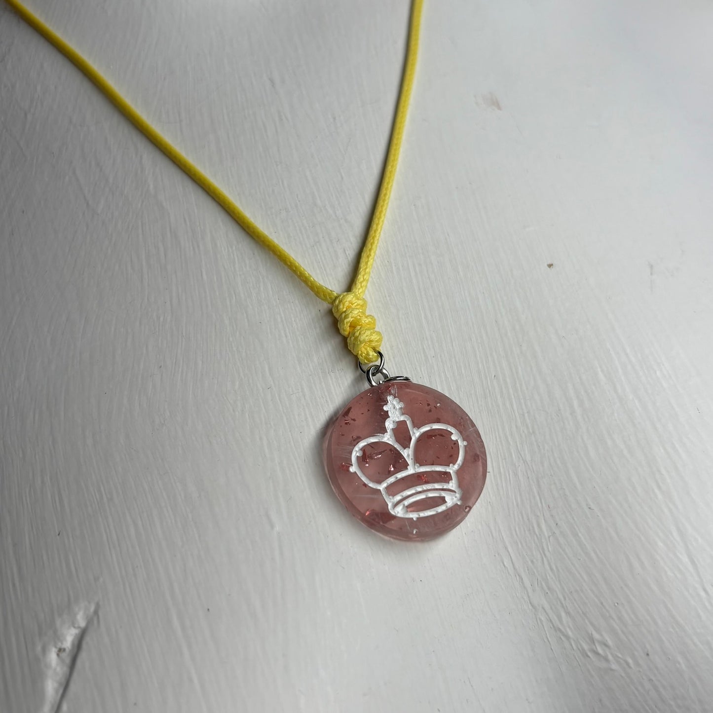 Beautiful Fading King - Handmade Resin Chess Necklace