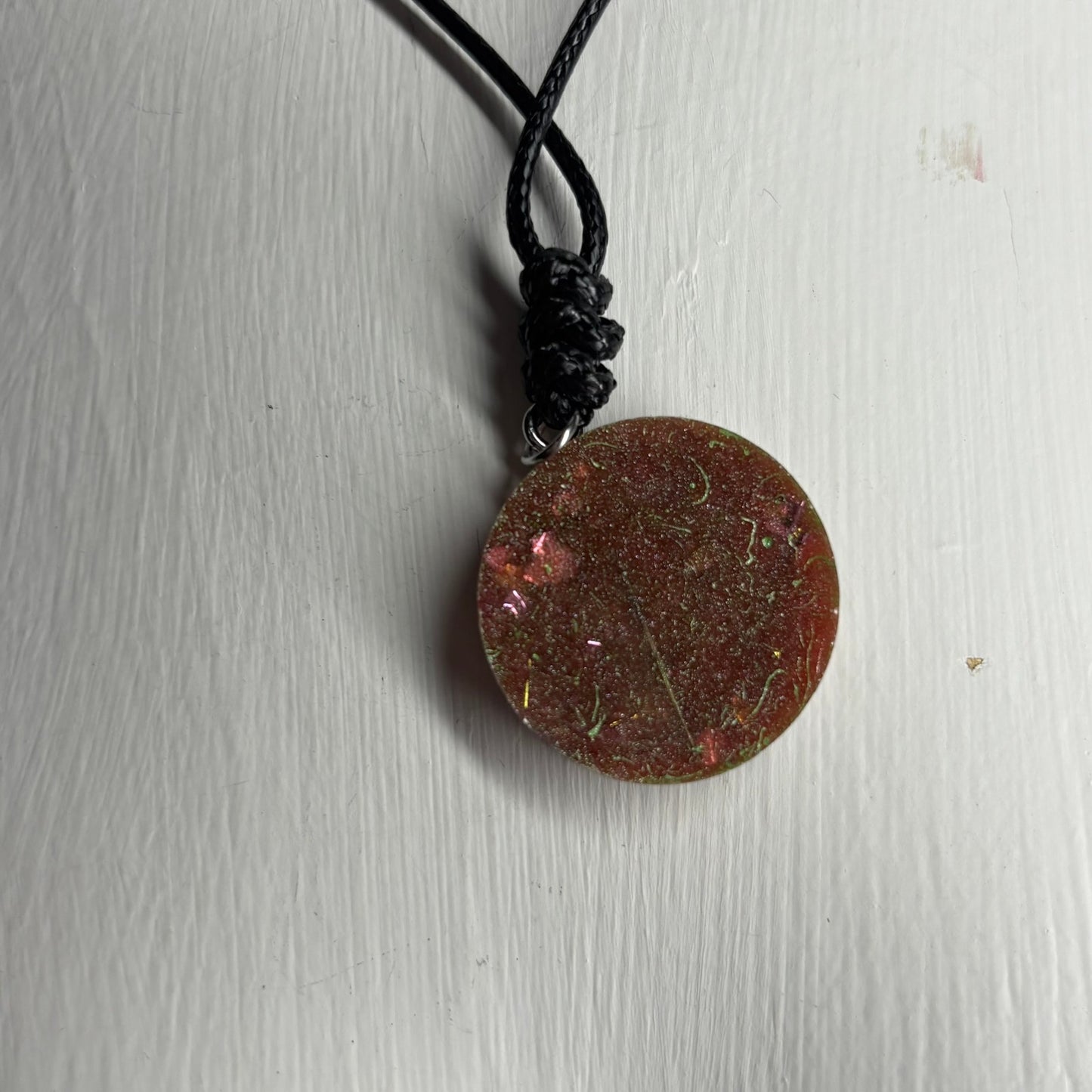 Burgundy Pawn  - Handmade Resin Chess Necklace