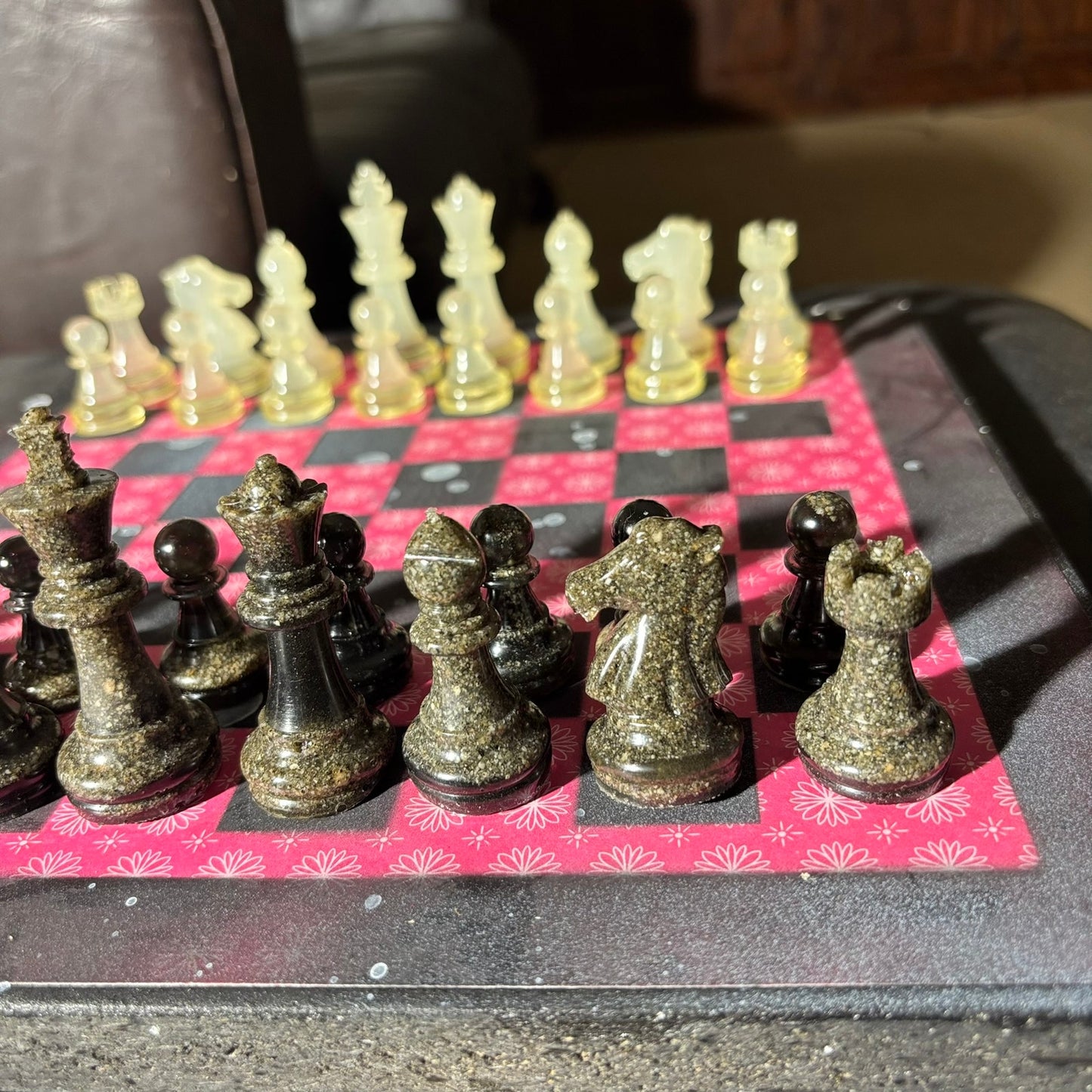 Vibrant Red - Scrapbook Chess Set