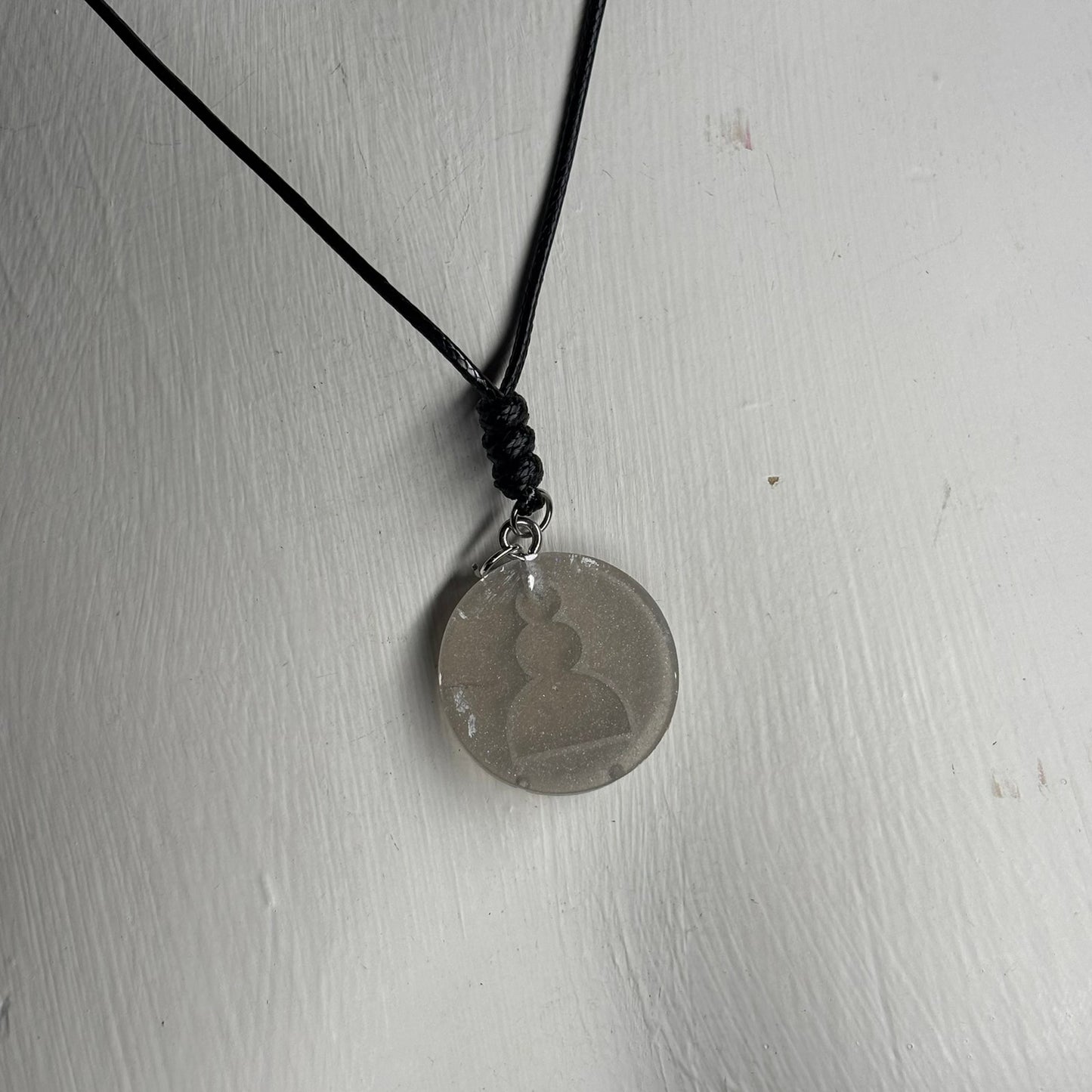 White Pawn - Handmade Resin Chess Necklace