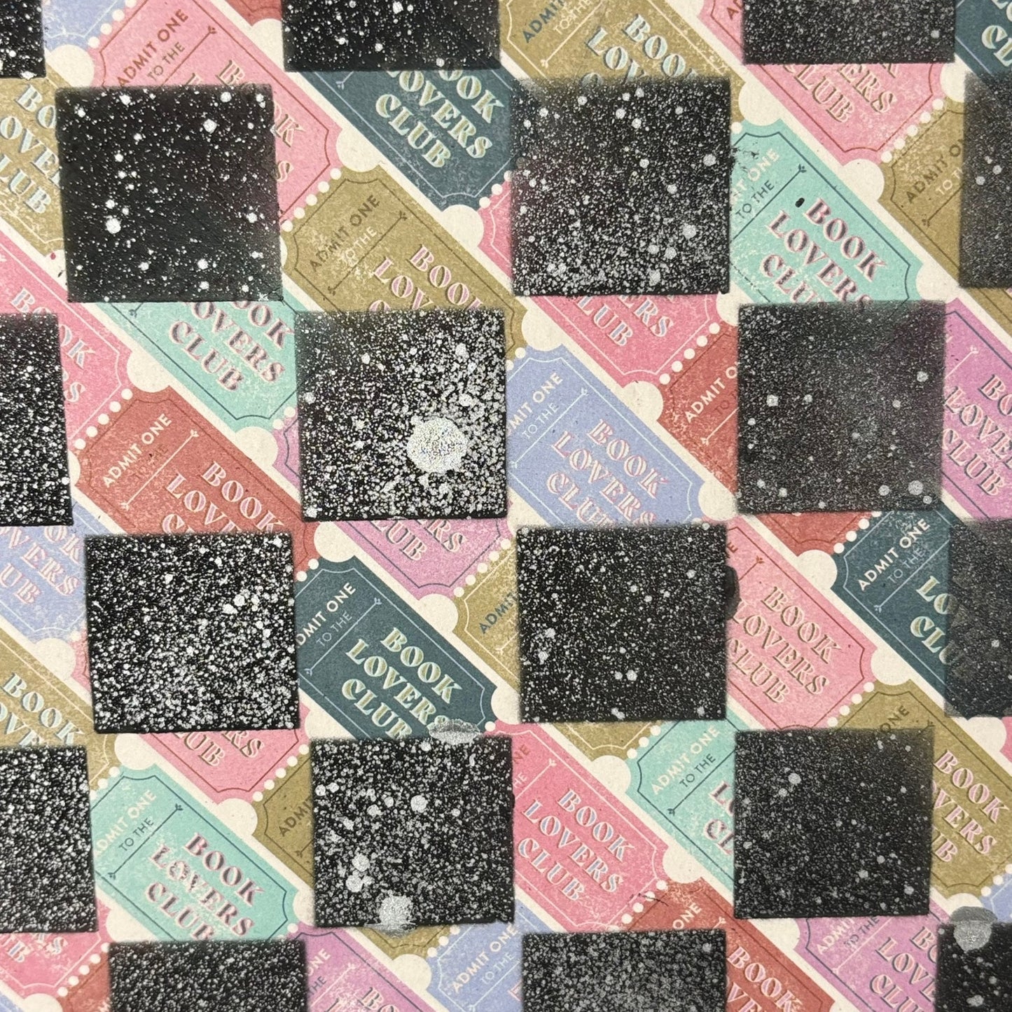 Colorful Tickets - Scrapbook Chess Board