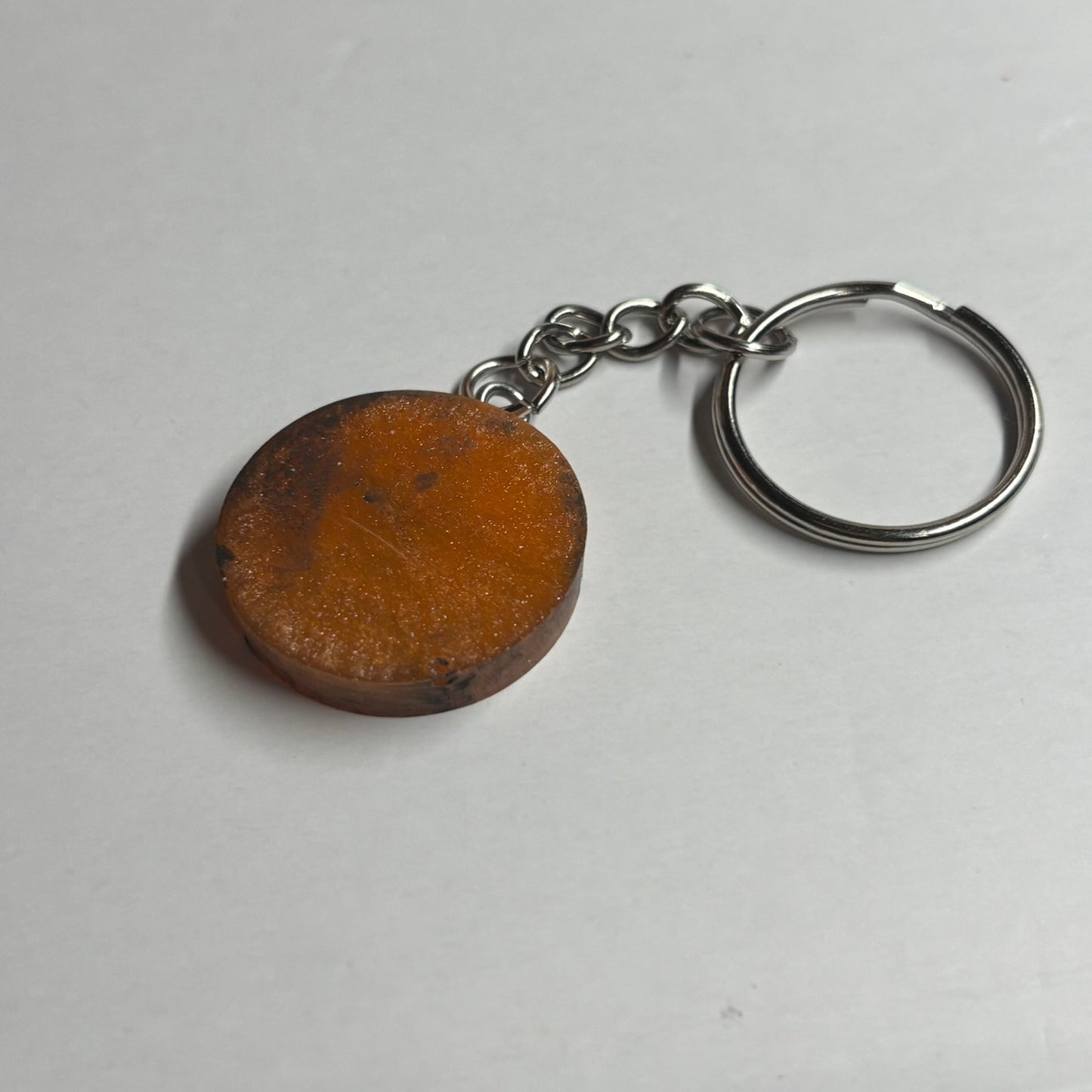 Dirty Orange King - Handmade Resin Keychain - Flat Edition