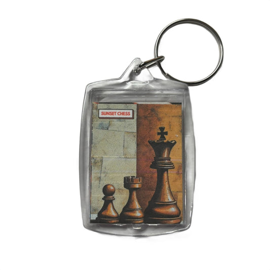 Cream Brown - Chess  Photo Keychain