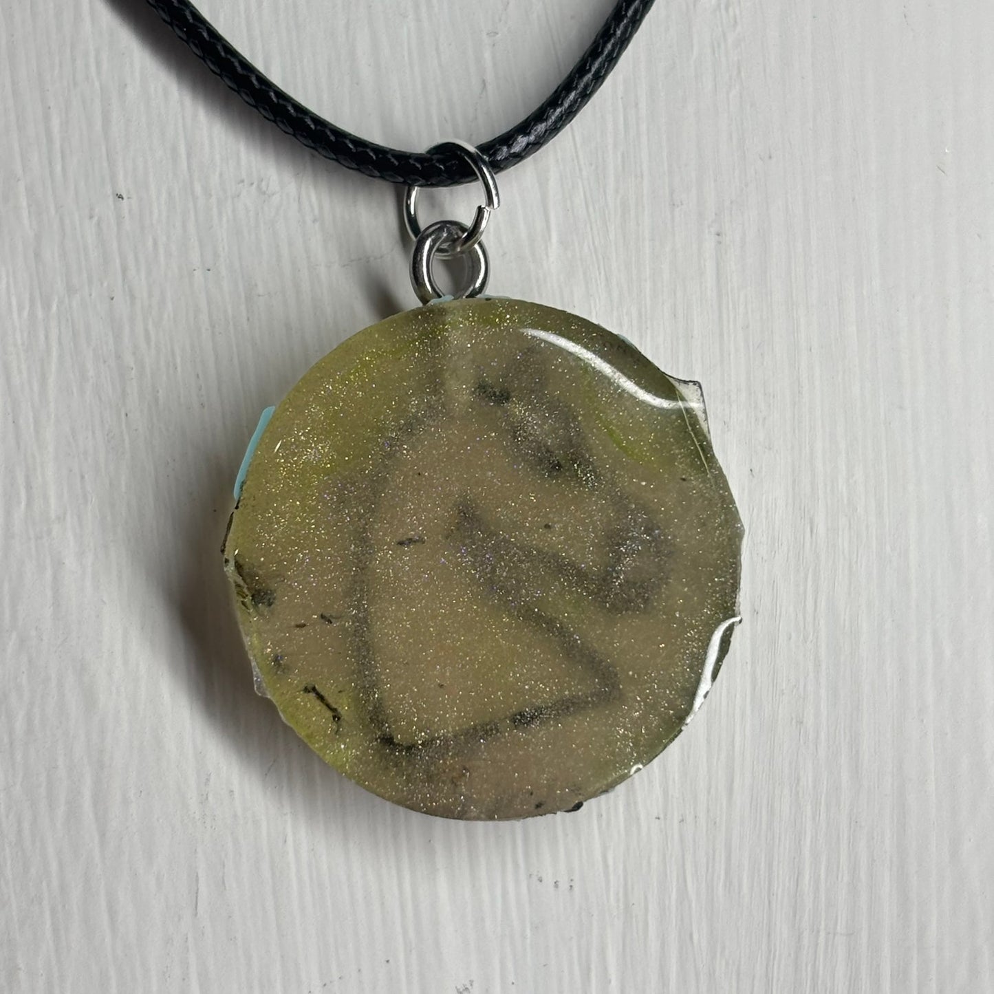 Dark Yellow Knight - Handmade Resin Chess Necklace