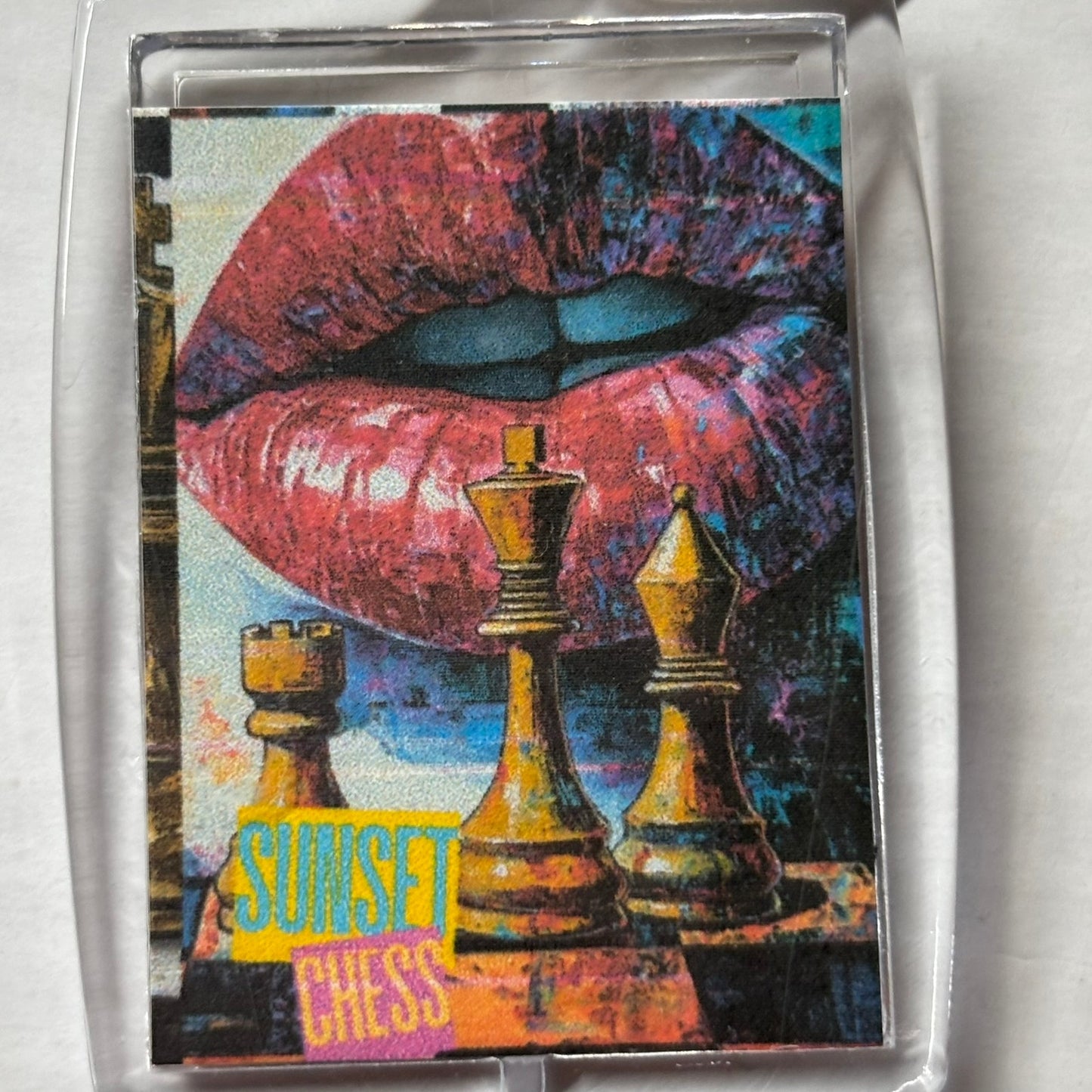 Lips - Chess  Photo Keychain