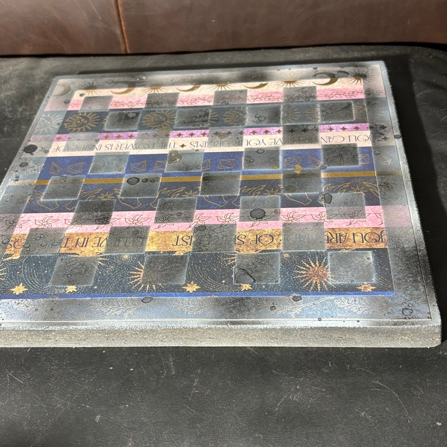 Fading Collage - Scrapbook Chess Board