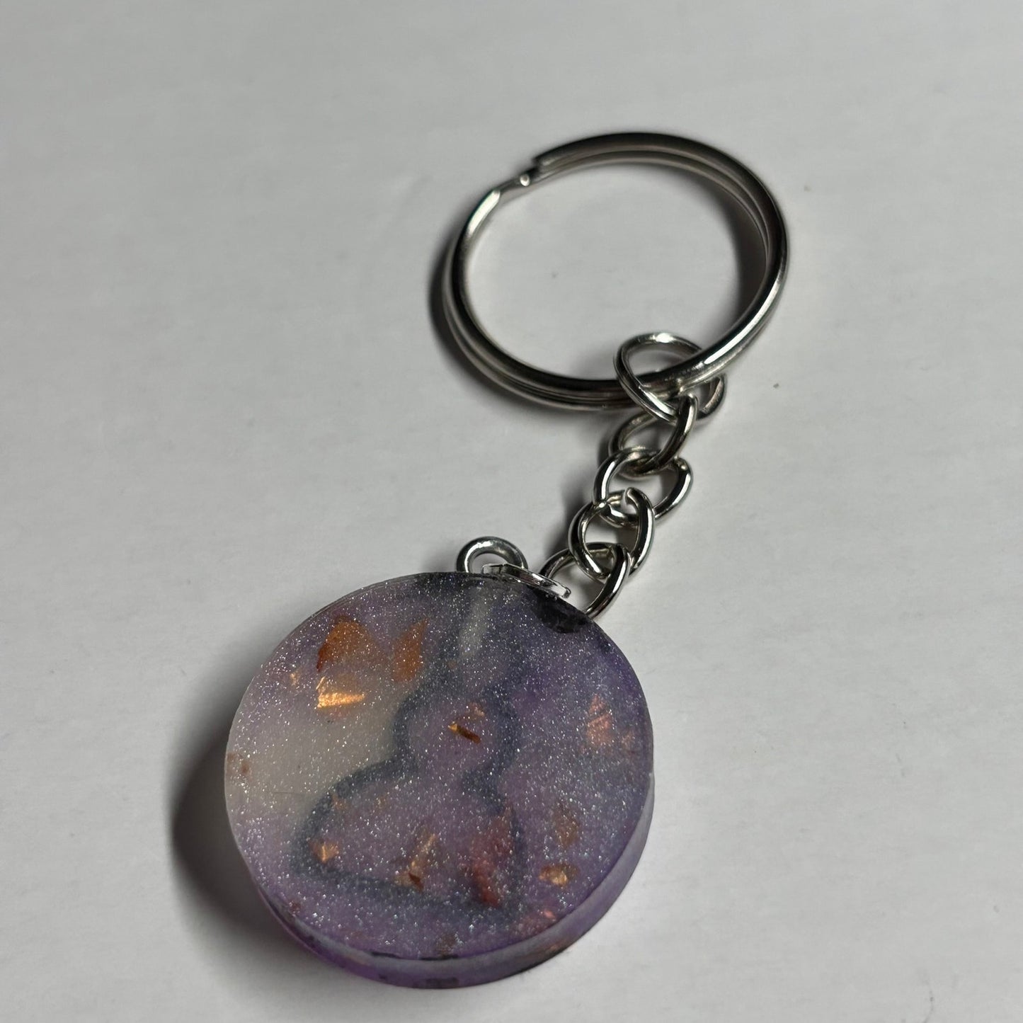Purple White Pawn - Handmade Resin Keychain