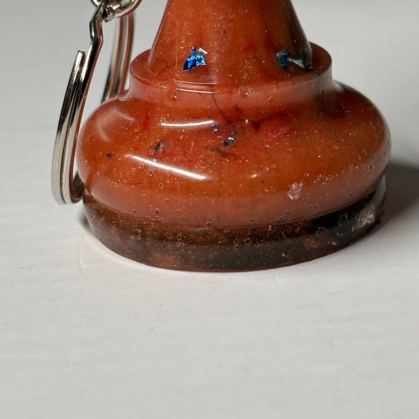 Orange Luxury Pawn - Handmade Resin Keychain - Large Edition