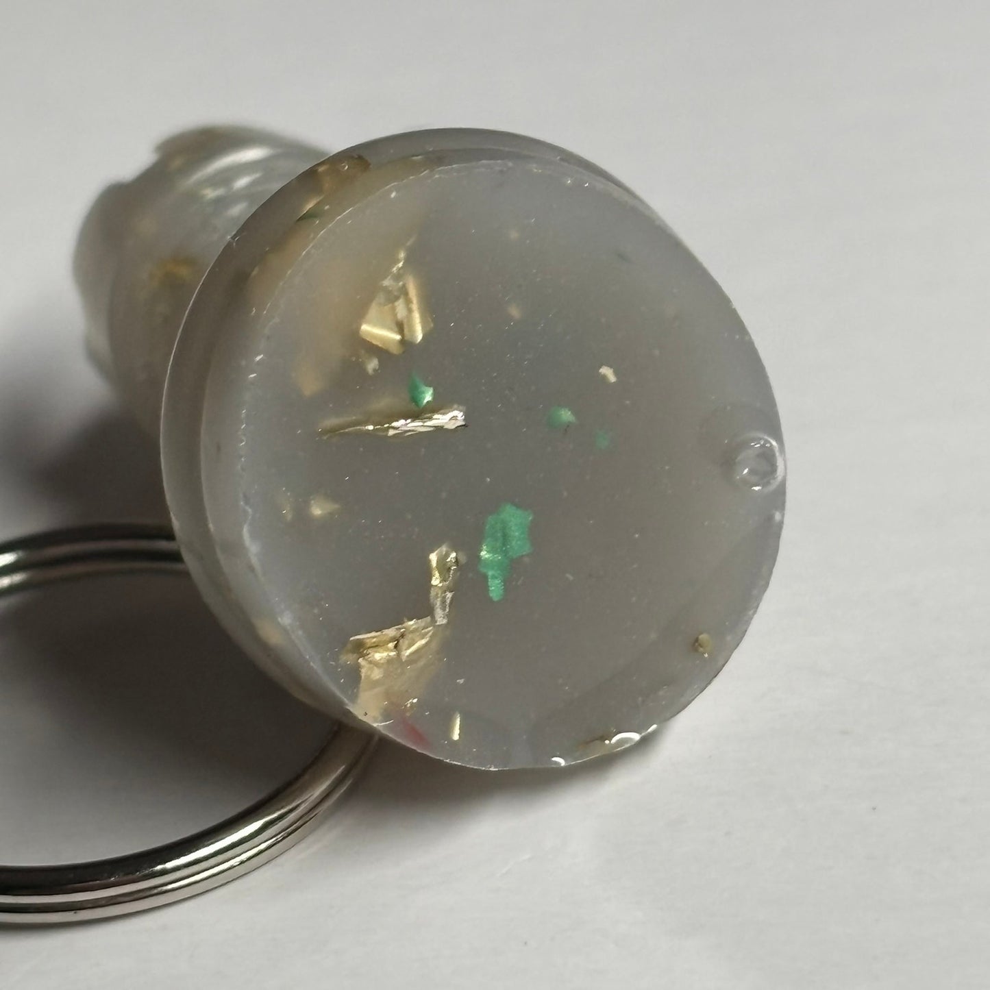 Crystal White Rook - Handmade Resin Keychain