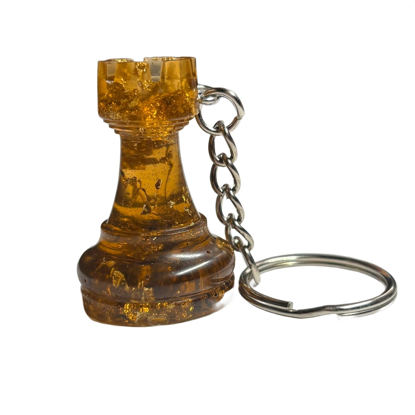 Amber Golden Rook - Handmade Resin Keychain
