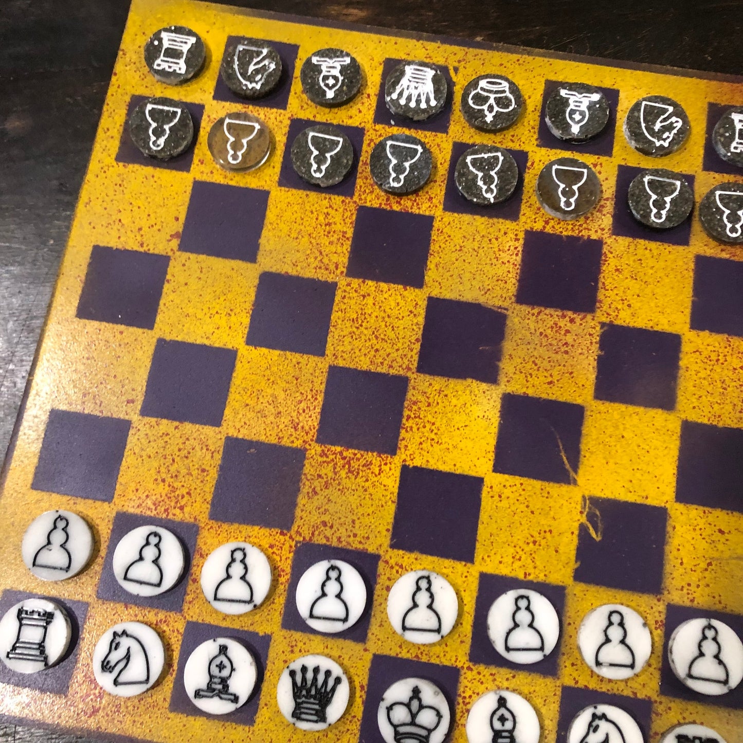 Royal Yellow - Painted Chess Set