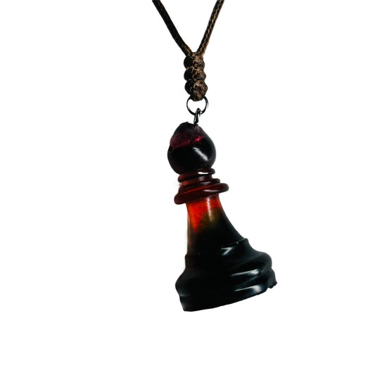Translucent Bishop- Handmade Resin Chess Necklace