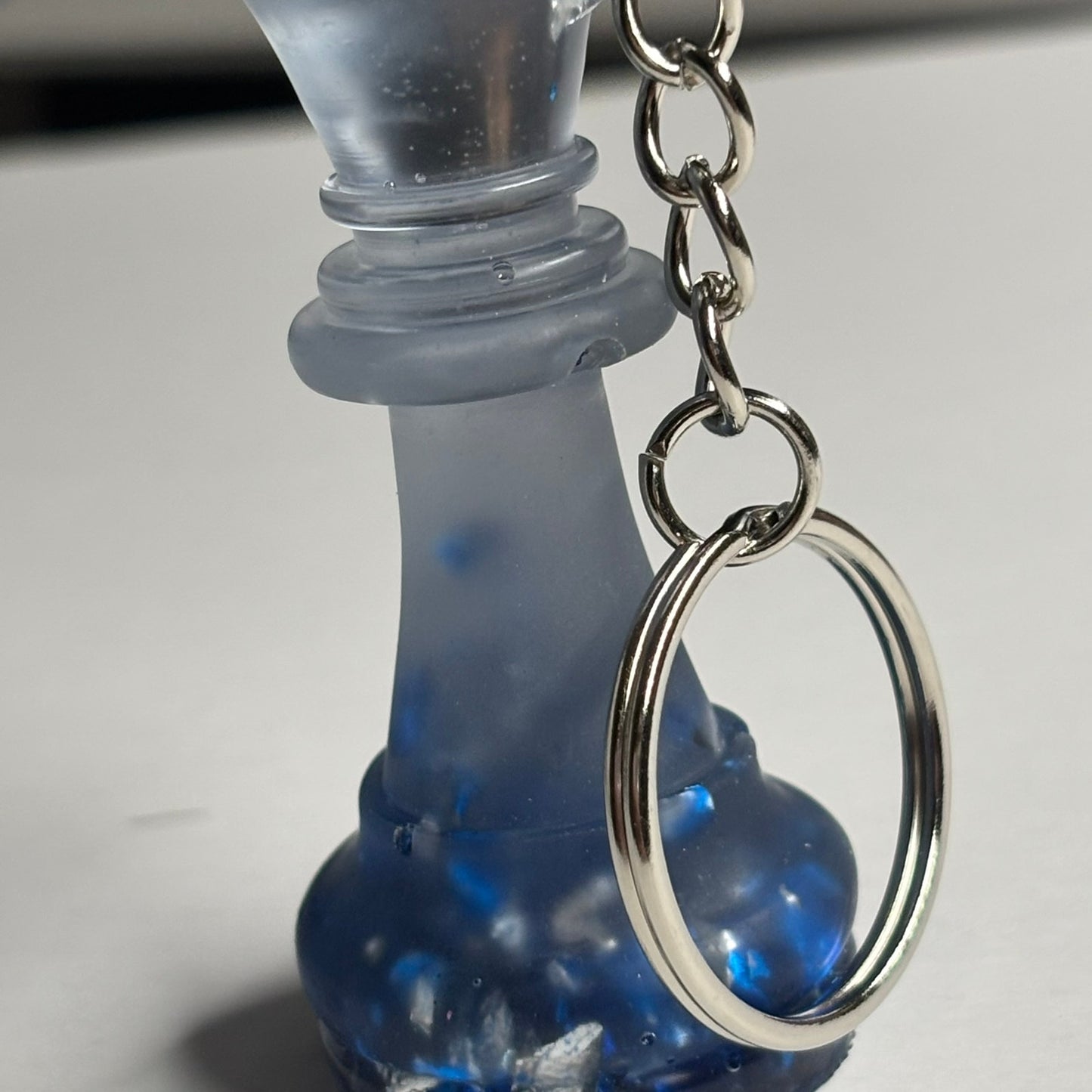 Clear Blue King - Handmade Resin Keychain
