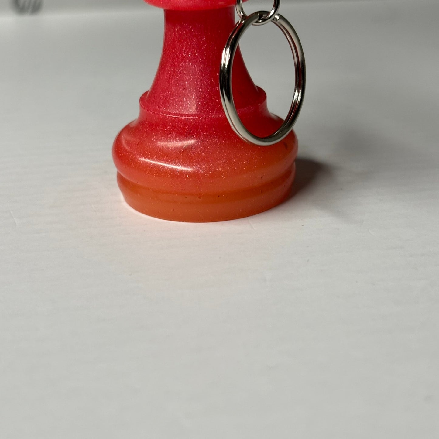 Fire Red Bishop - Handmade Resin Keychain - Large Edition