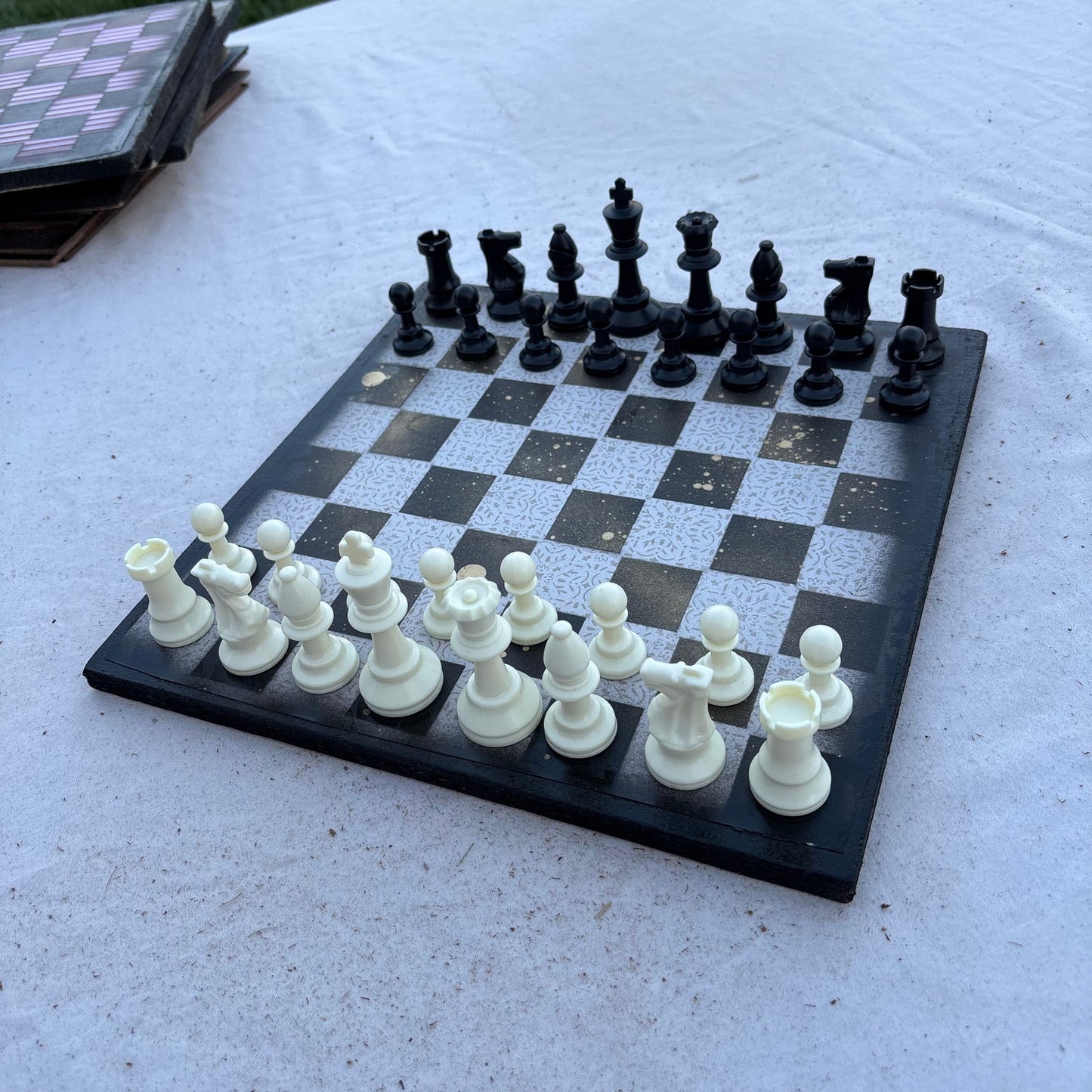 Vintage Golden Drip - Scrapbook Chess Set