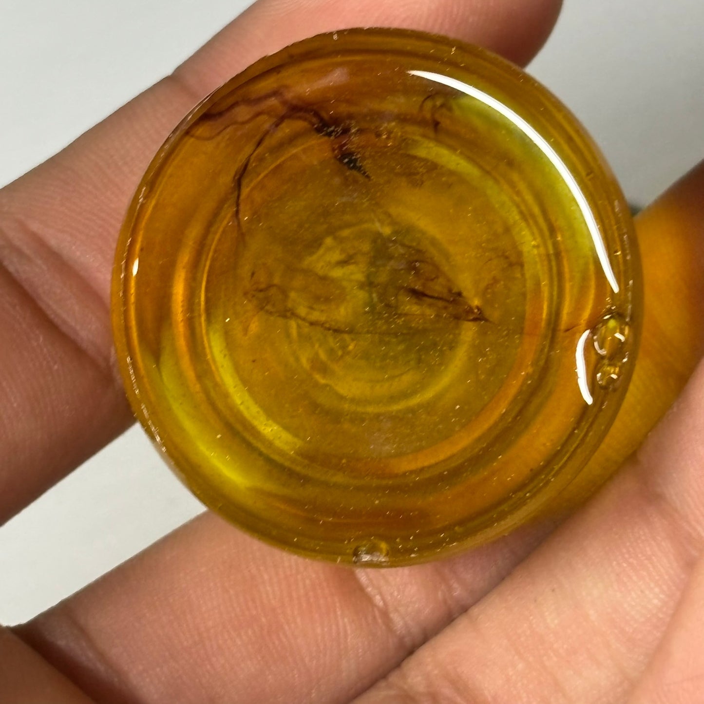 Yellow Translucent Rook - Handmade Resin Keychain - Large Edition