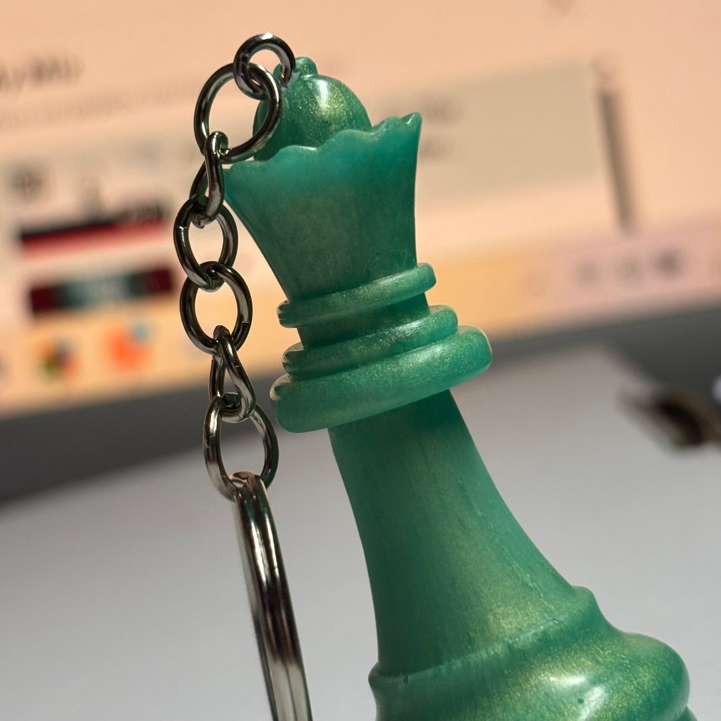 Green Queen - Handmade Resin Keychain