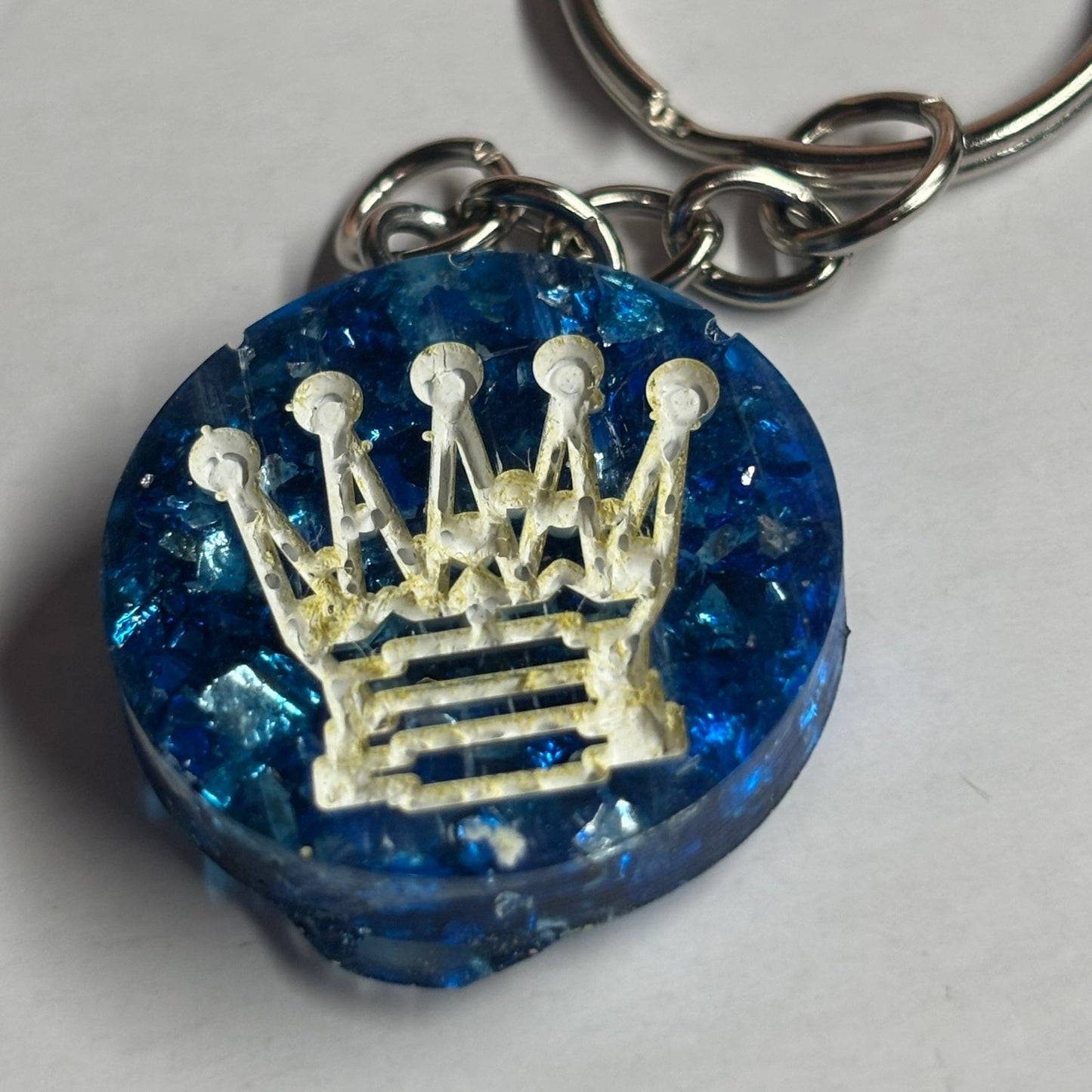 Sparkle Blue Queen - Handmade Resin Keychain