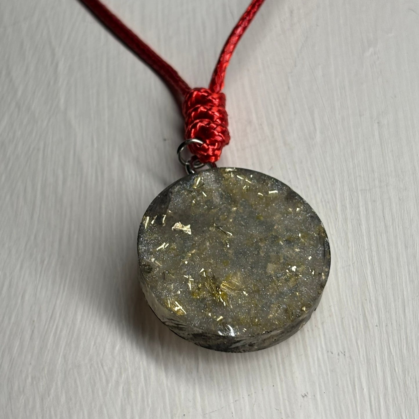 Gray Crystal Knight - Handmade Resin Chess Necklace