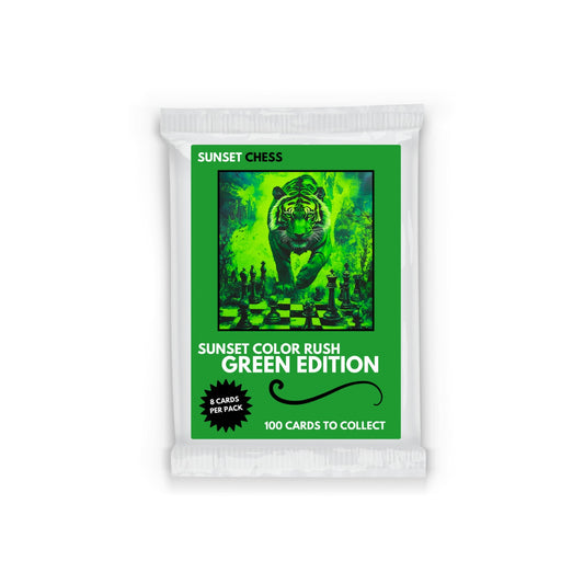 Green Color Rush - Sunset Chess Scrapbook Card Pack