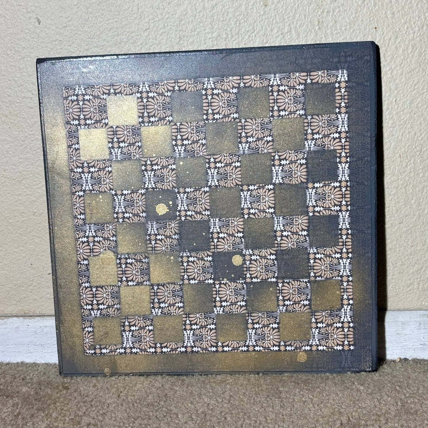Classy Gold - Scrapbook Chess Board