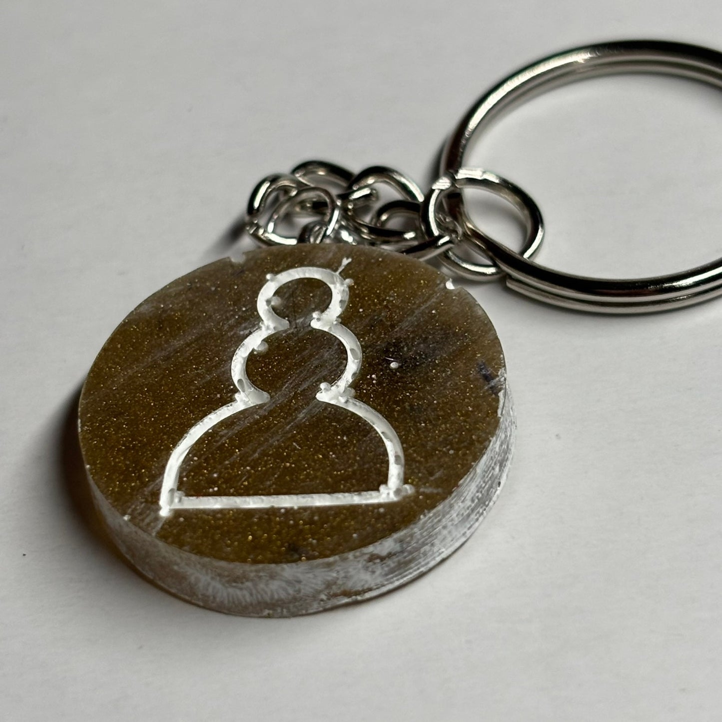 Carmel Brown Pawn - Handmade Resin Keychain