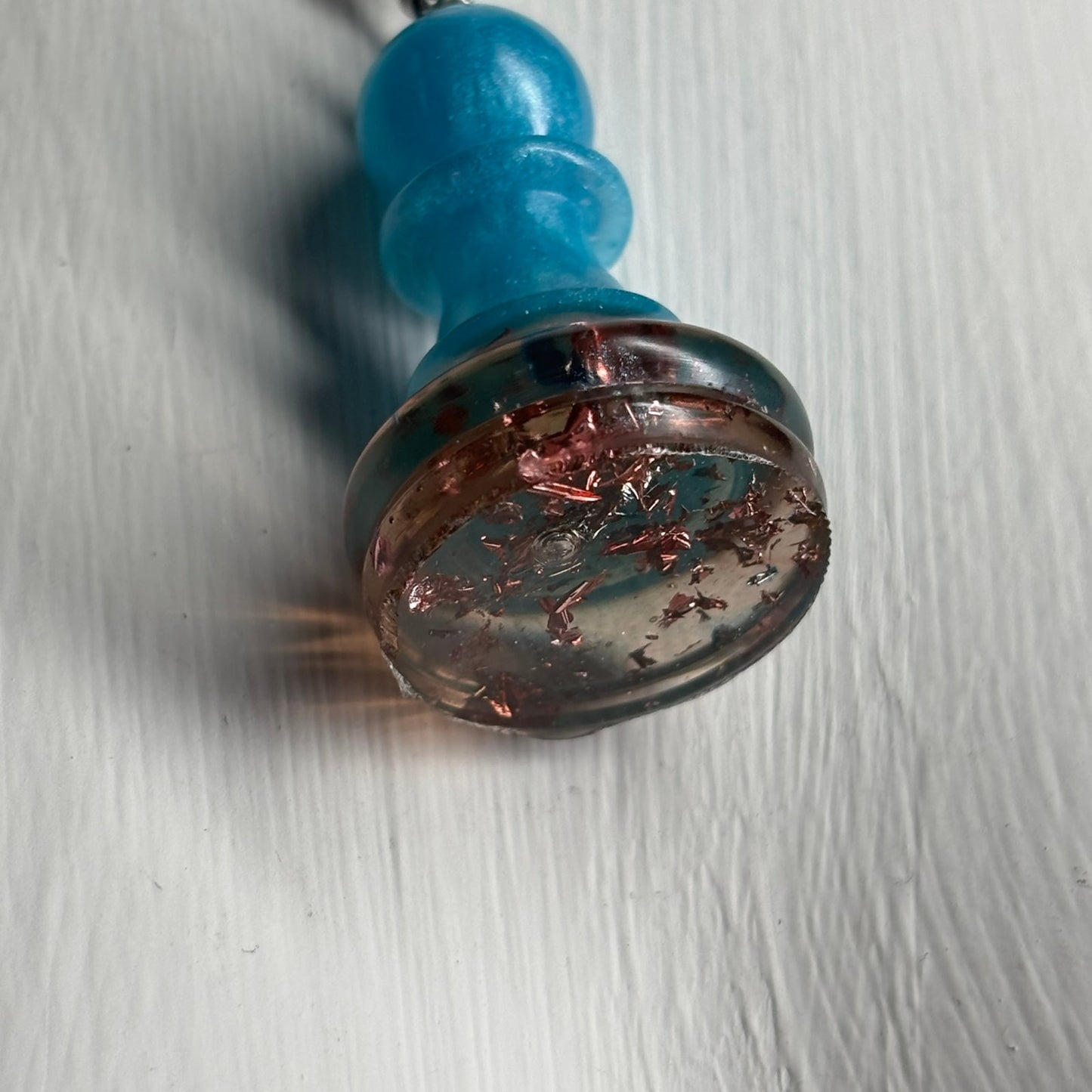 Blue Royal Pawn - Handmade Resin Chess Necklace