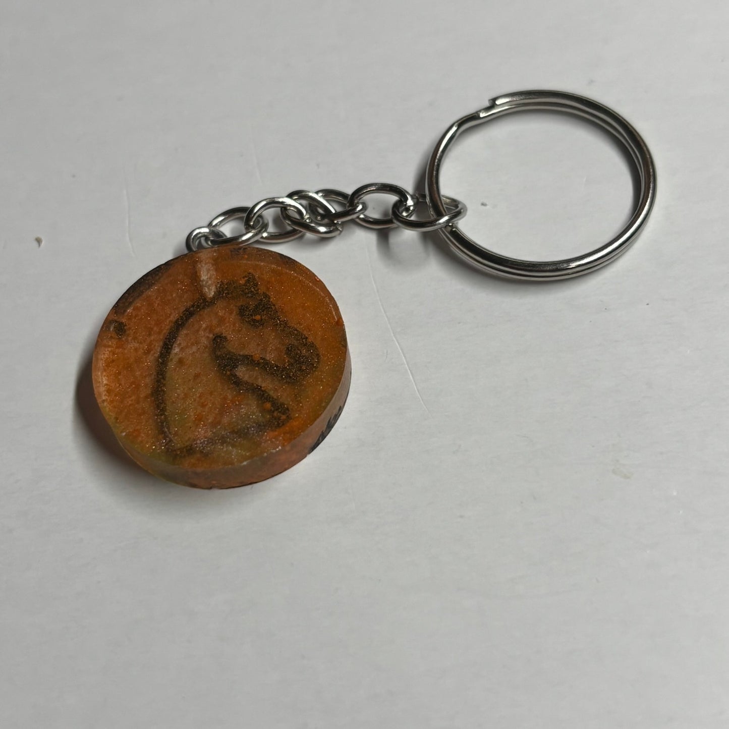 Knight From The Ashes - Handmade Resin Keychain - Flat Edition