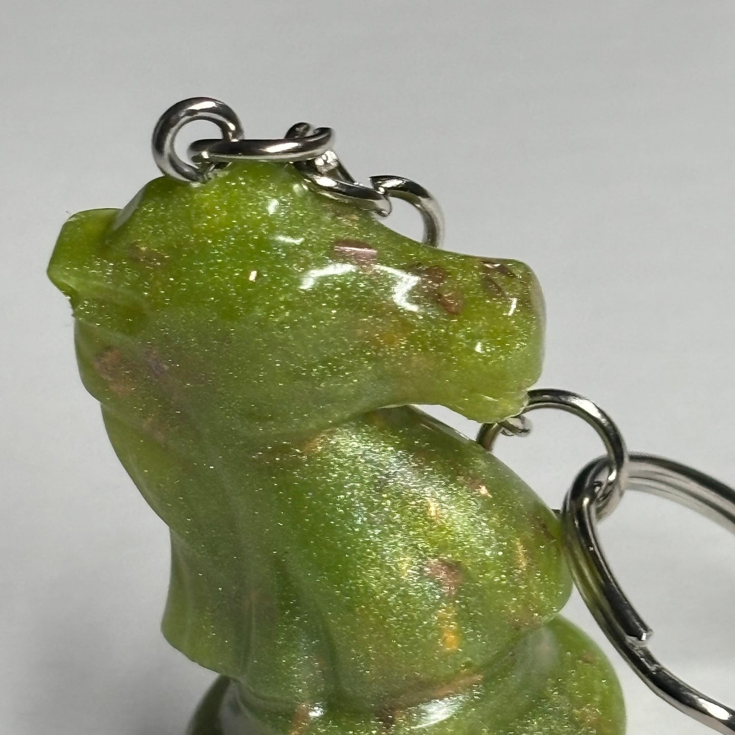 Beautiful Green Knight - Handmade Resin Keychain