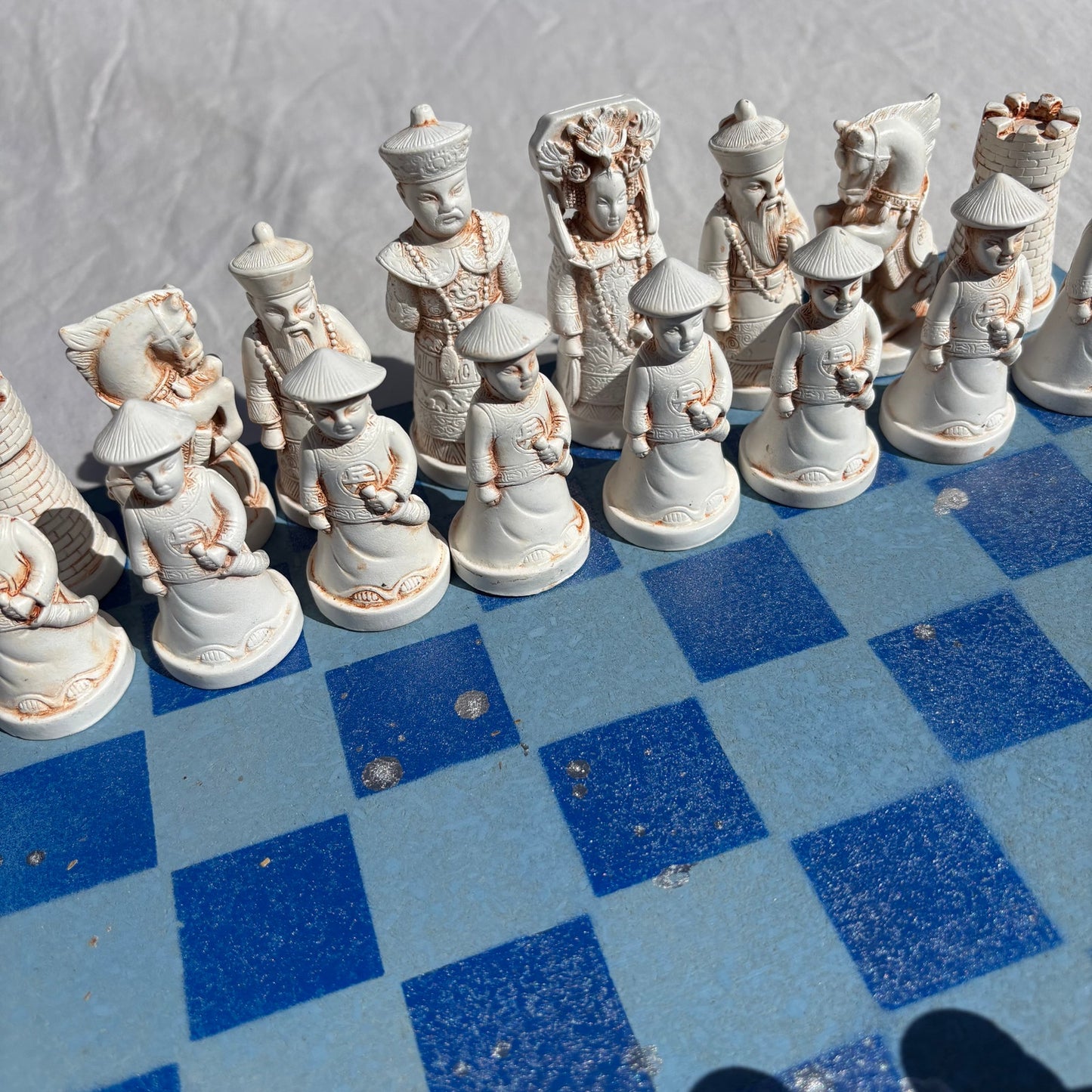 Simple Blue - Chinese Edition Chess Set