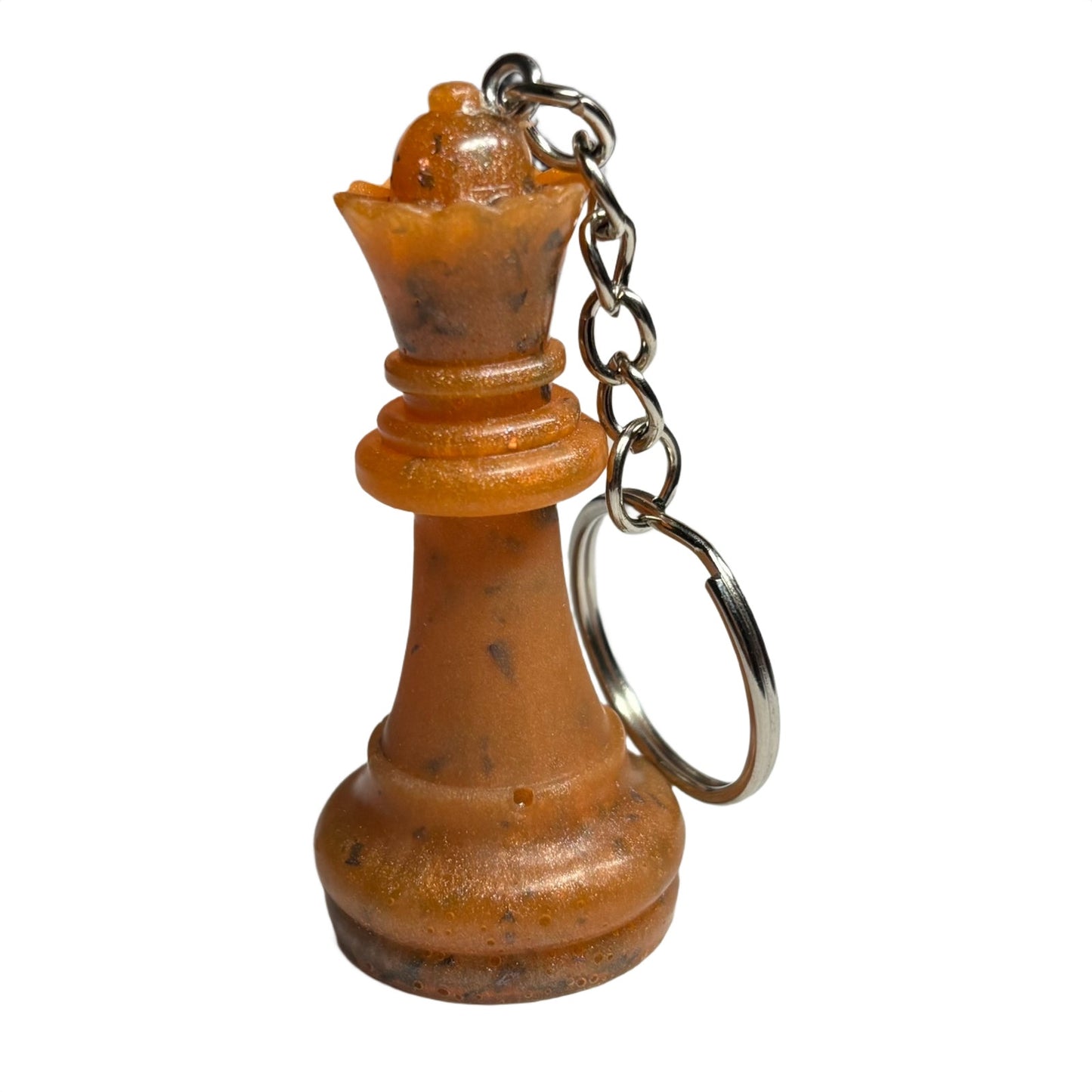 Orange Crystal Queen - Handmade Resin Keychain