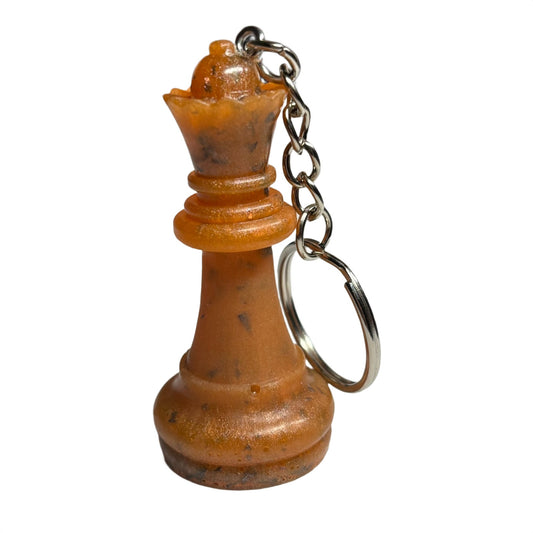 Orange Crystal Queen - Handmade Resin Keychain