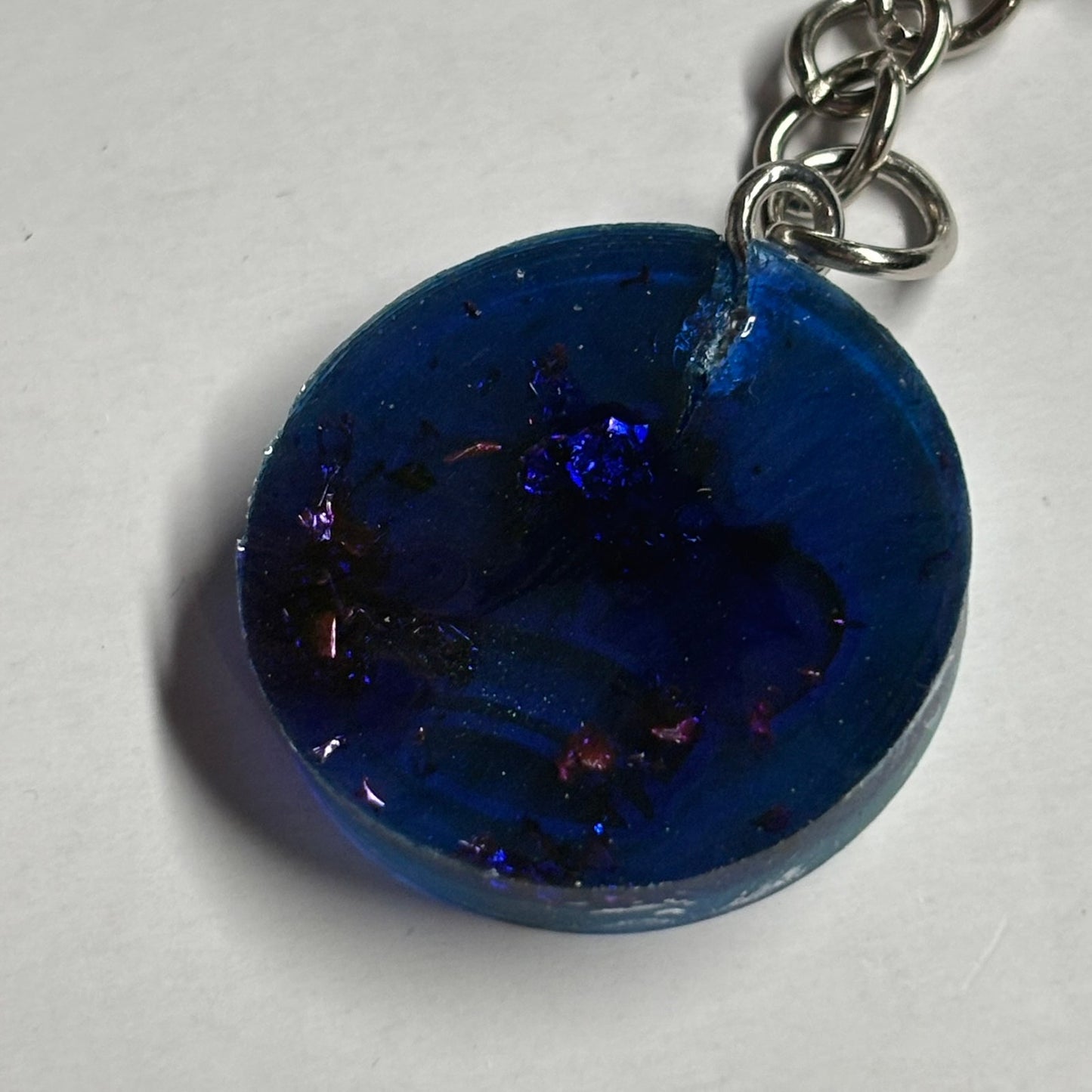 Bluish Green King - Handmade Resin Keychain