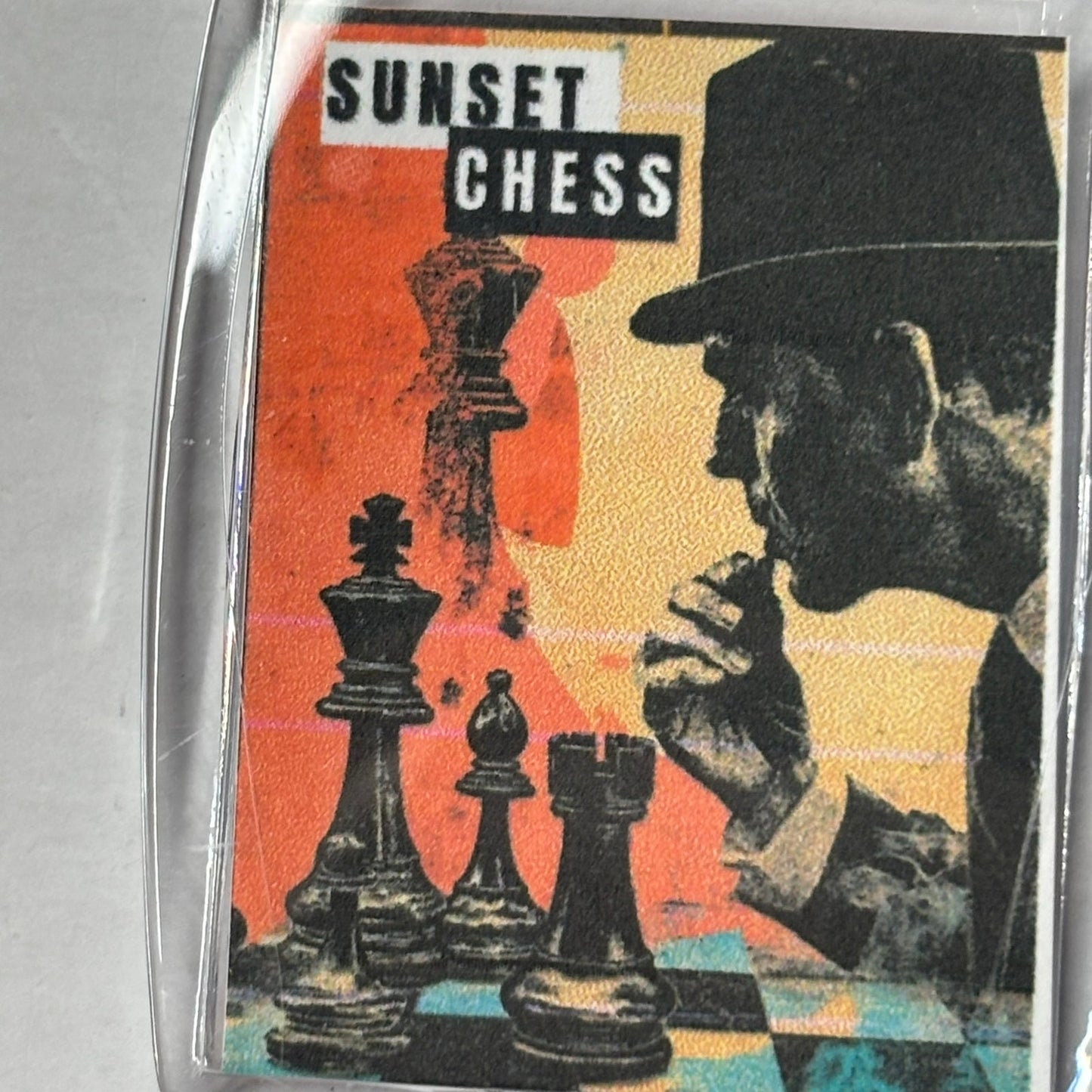 Thinking Man - Chess  Photo Keychain