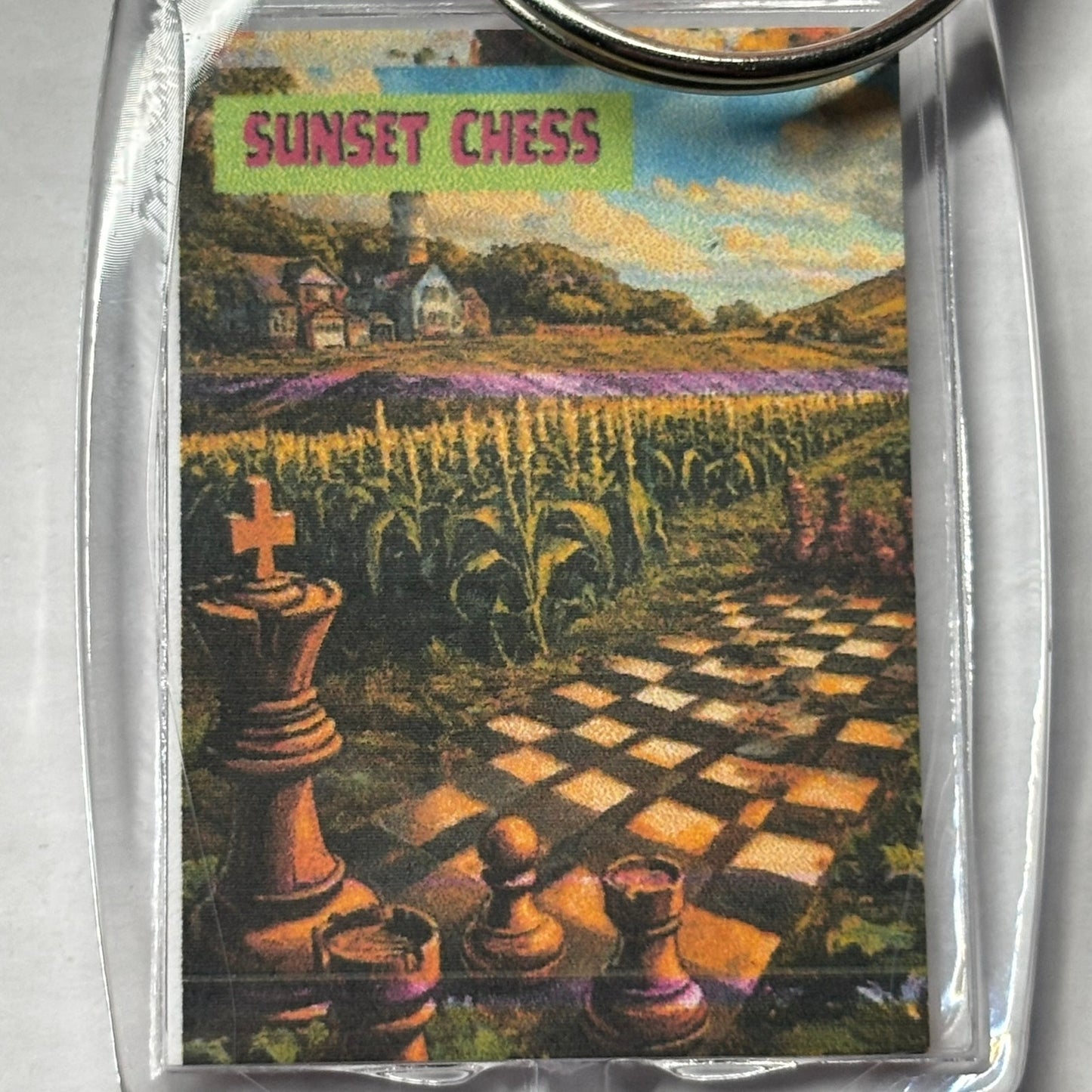 Farm Land - Chess  Photo Keychain
