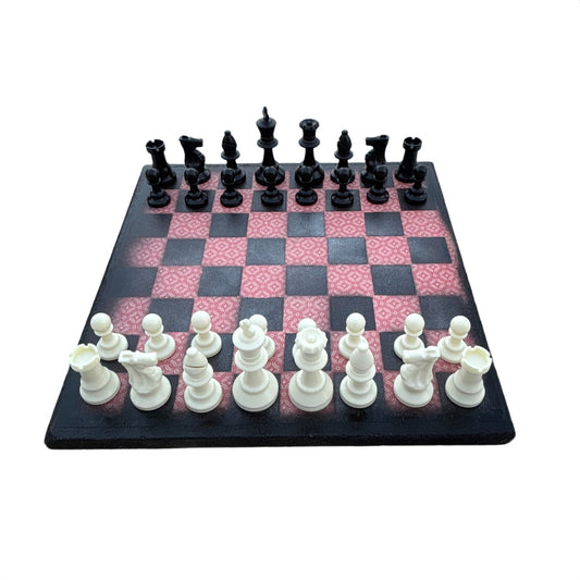 Vintage Red - Scrapbook Chess Set