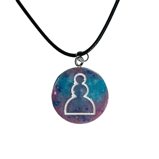 Space Pawn - Handmade Resin Chess Necklace