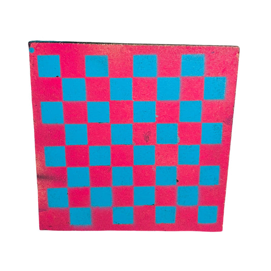 Pink & Blue - Painted Double Sided Chess Board