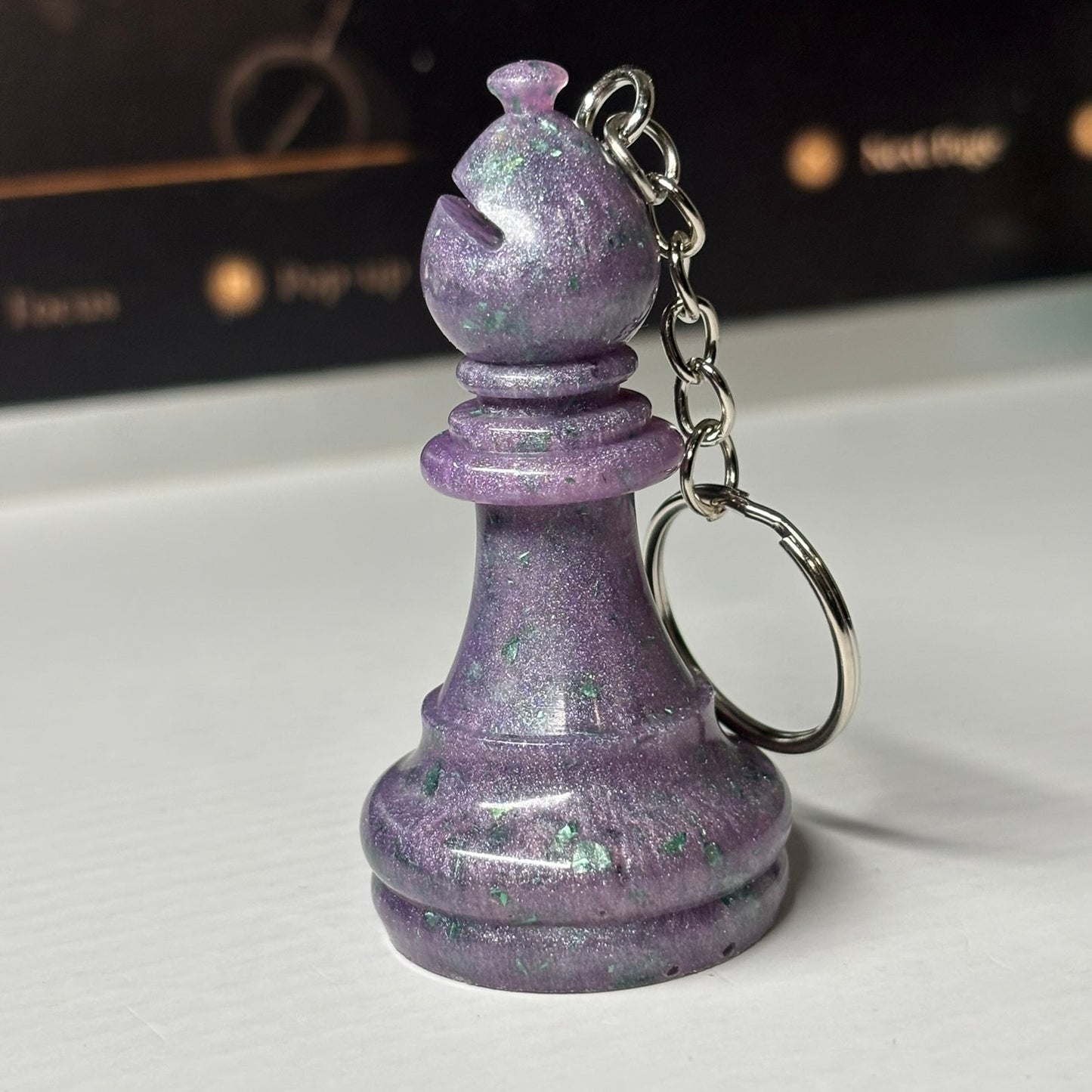 Supreme Purple Bishop - Handmade Resin Keychain - Large Edition