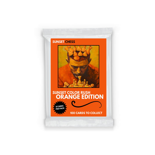 Orange Color Rush - Sunset Chess Scrapbook Card Pack