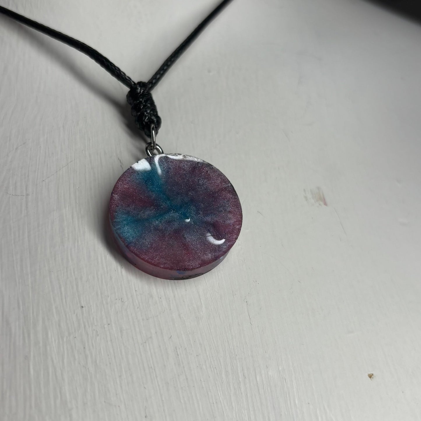 Dark Purple Queen - Handmade Resin Chess Necklace