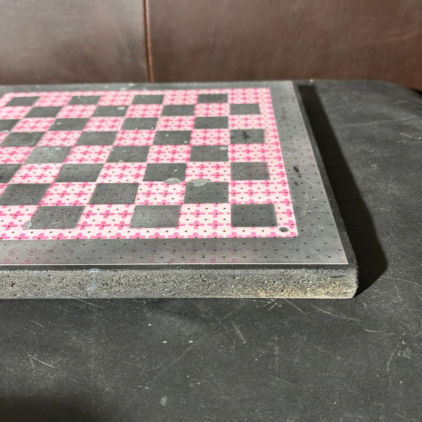 Pink Pattern - Scrapbook Chess Board