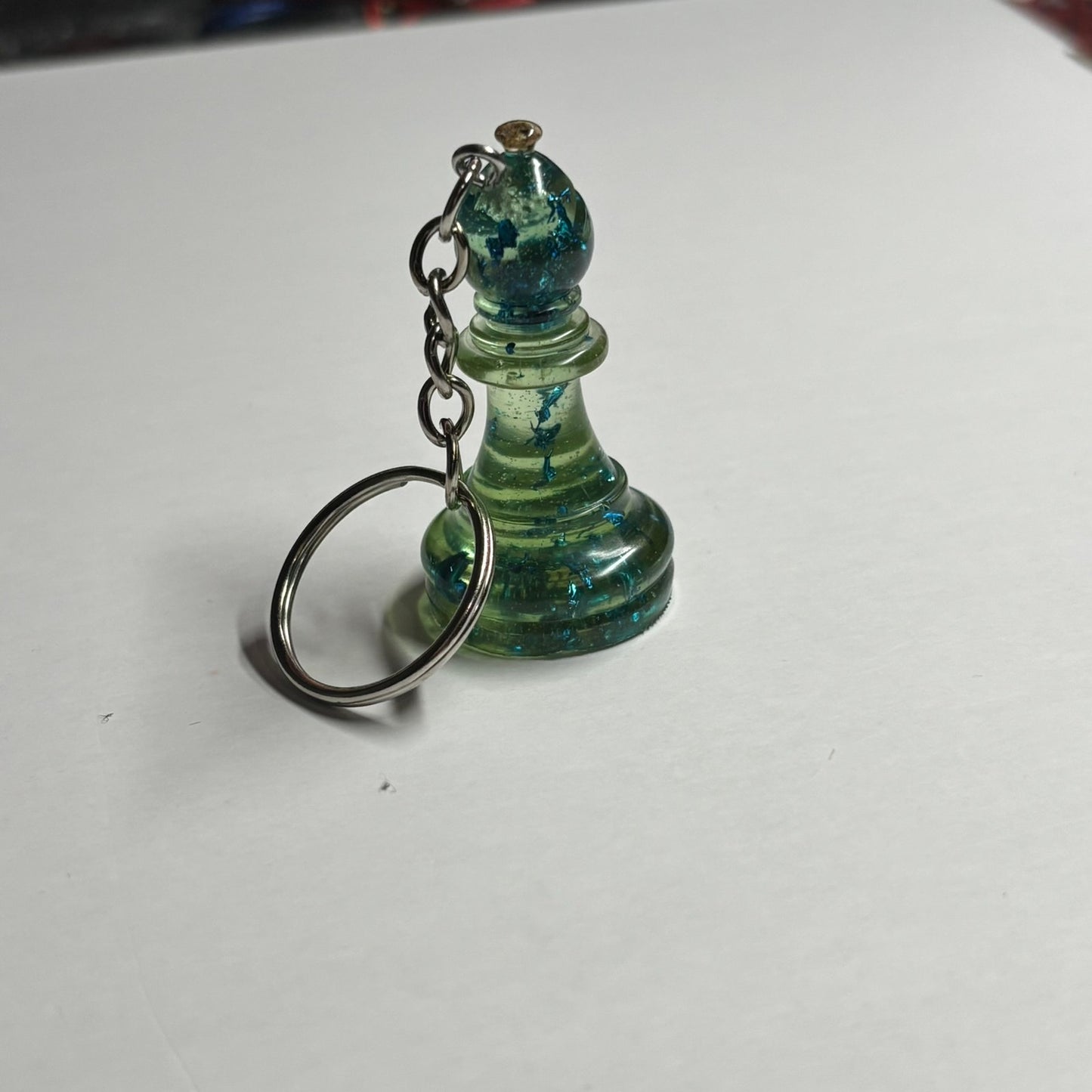 Green Emerald Bishop - Handmade Resin Keychain