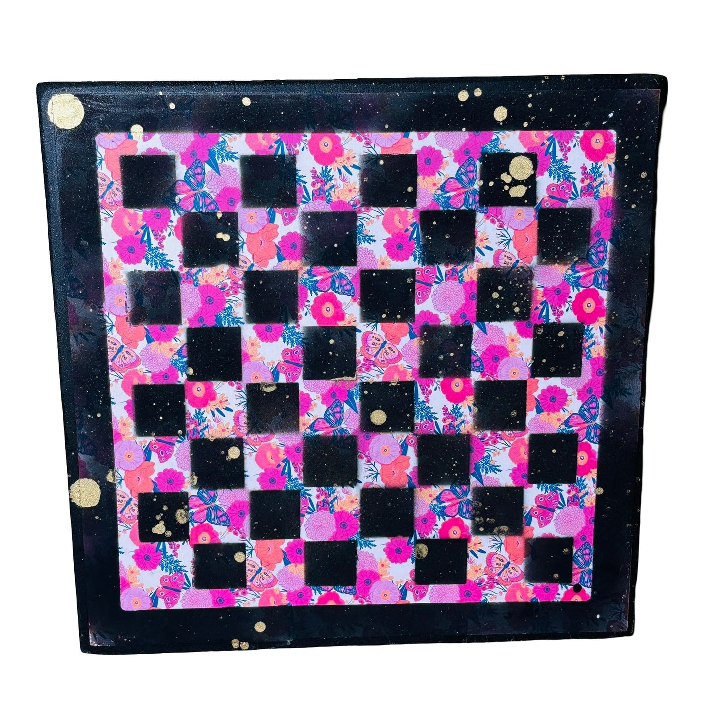 Pink Blush - Scrapbook Chess Board