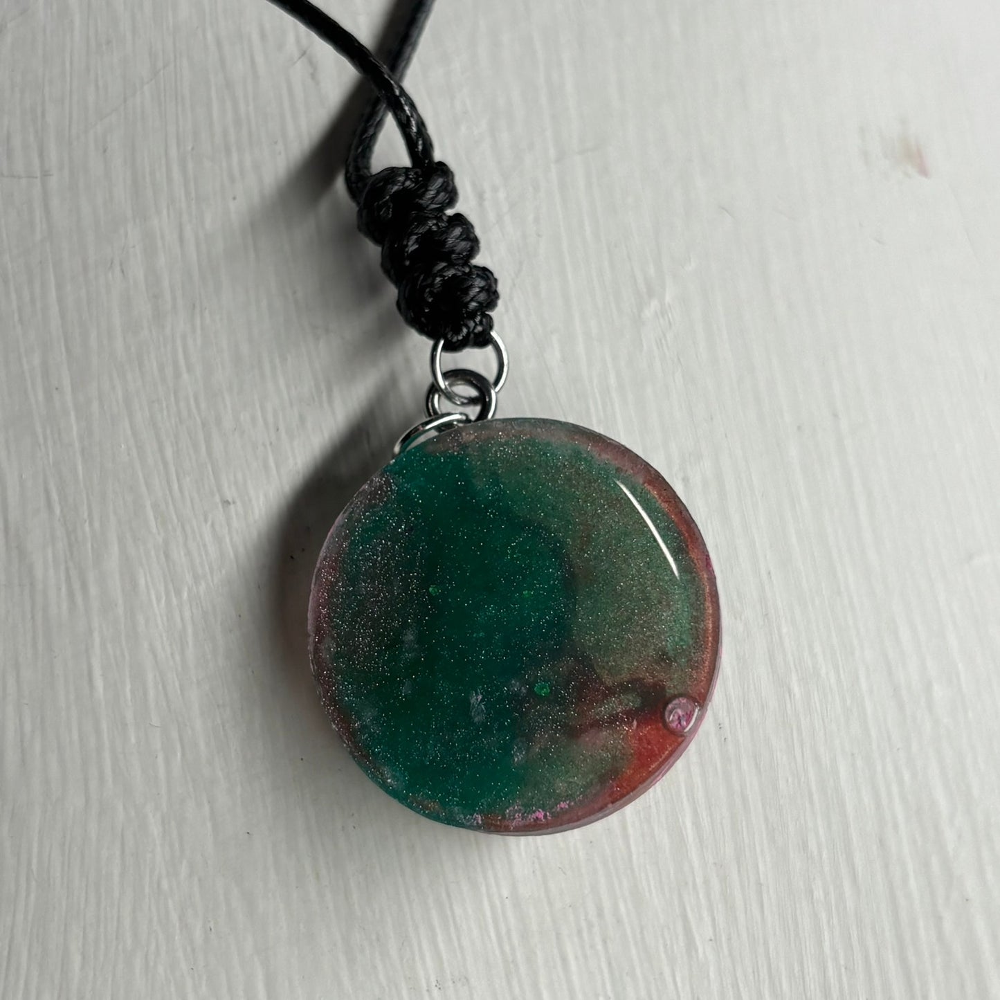 Pink Bishop - Handmade Resin Chess Necklace