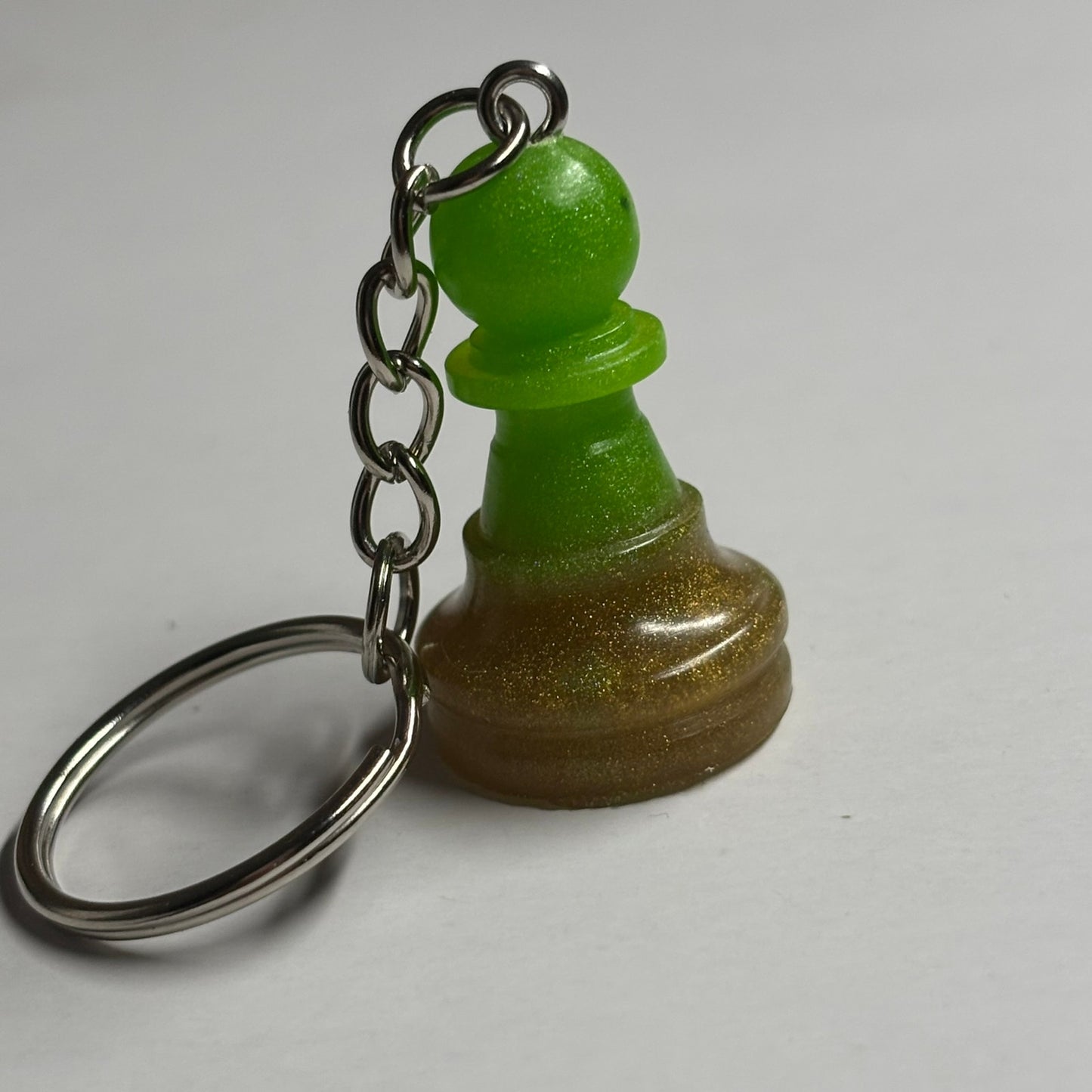 Green/Brown Pawn - Handmade Resin Keychain